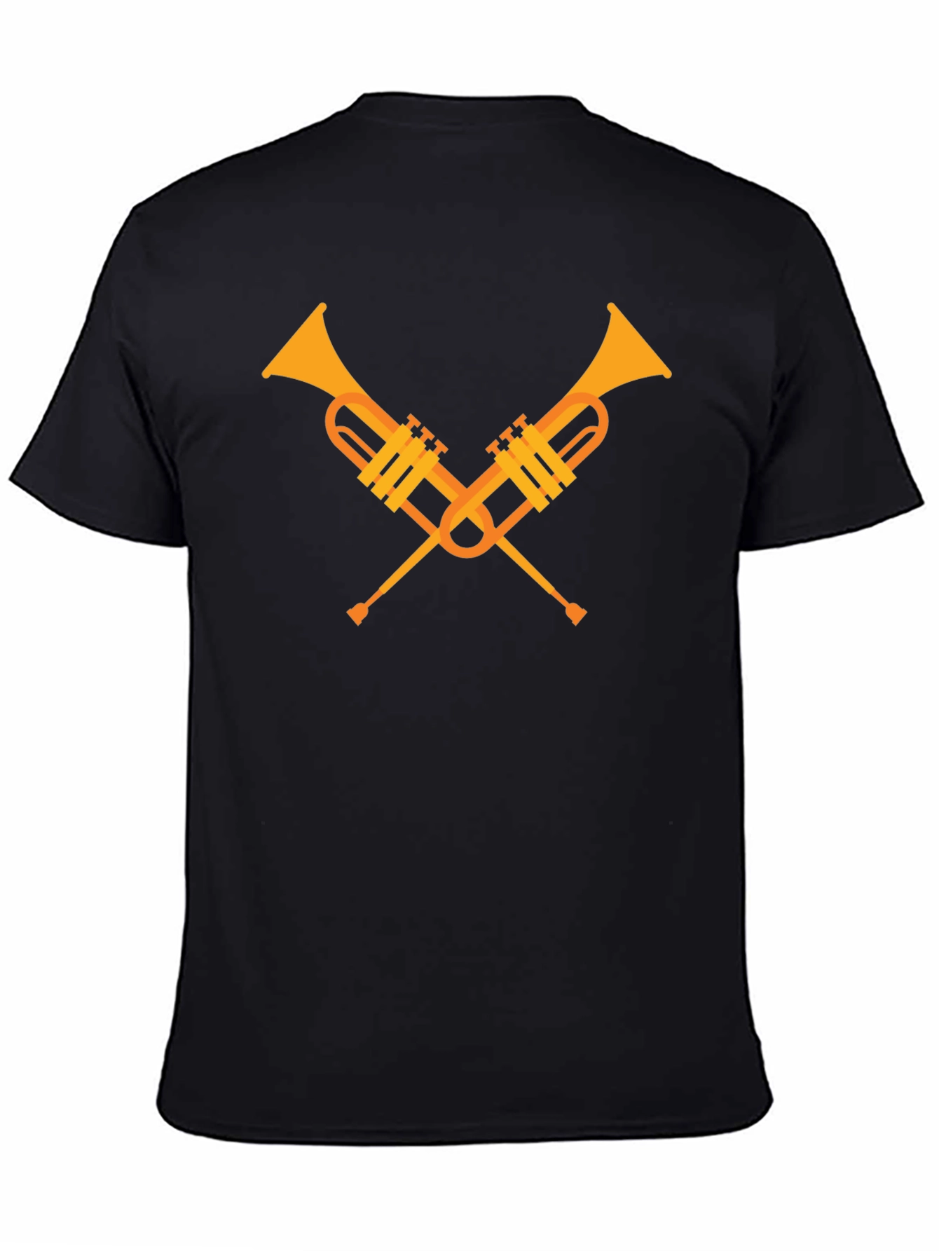 Crossed Trumpets Graphic Tee - Black