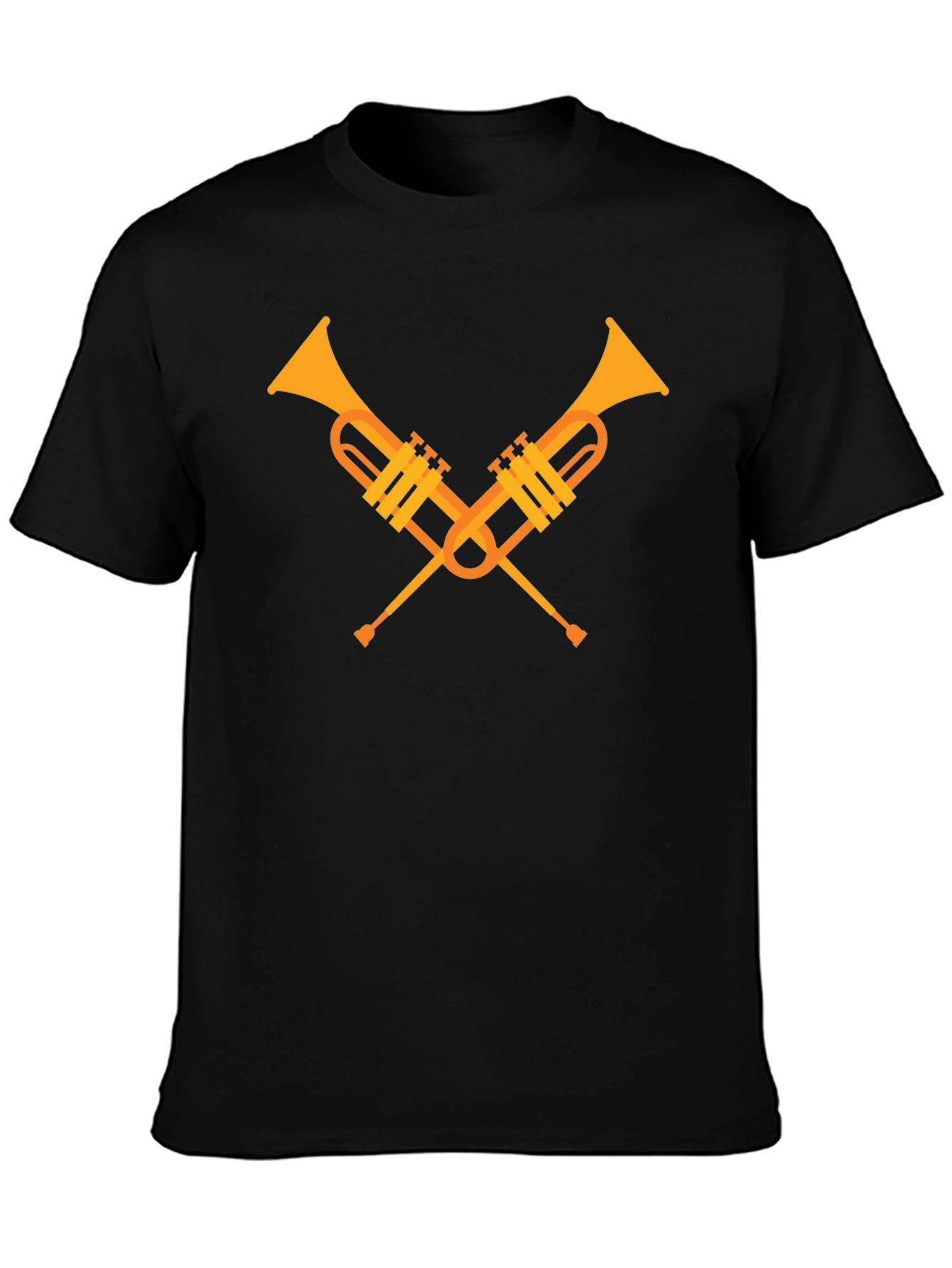Crossed Trumpets Graphic Tee - Black