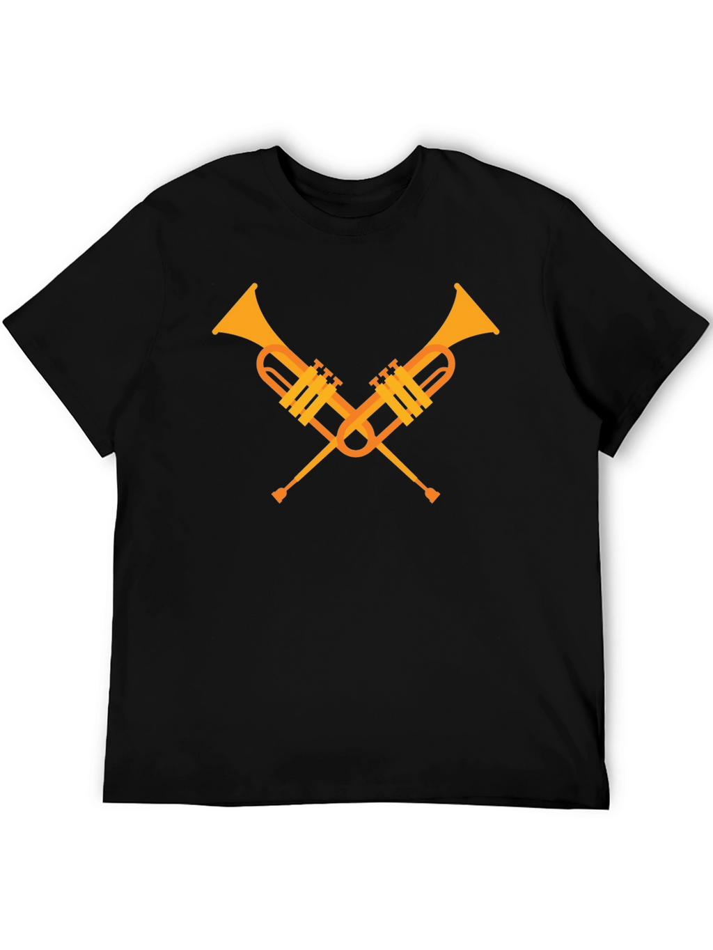 Crossed Trumpets Graphic Tee - Black