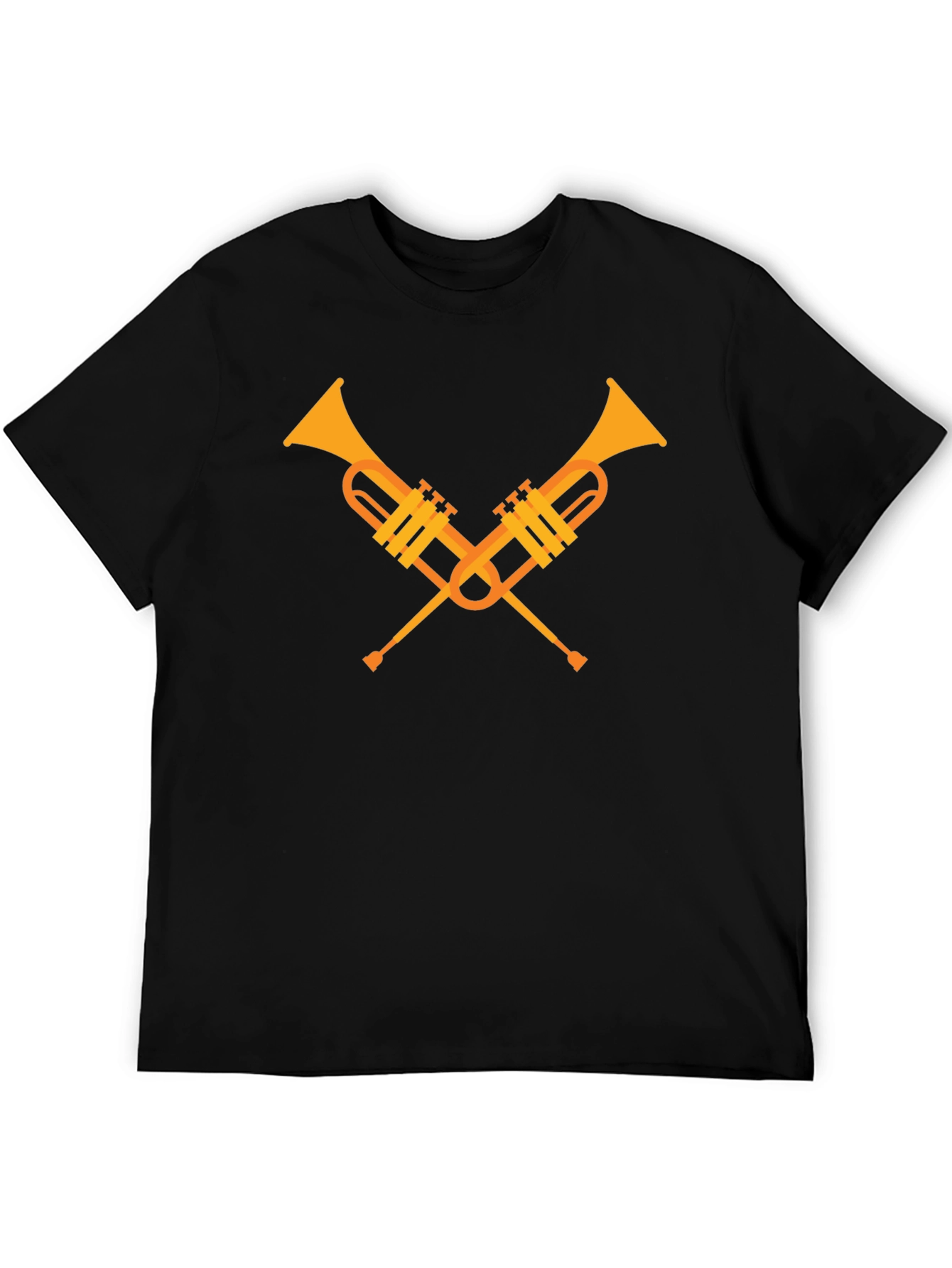 Crossed Trumpets Graphic Tee - Black