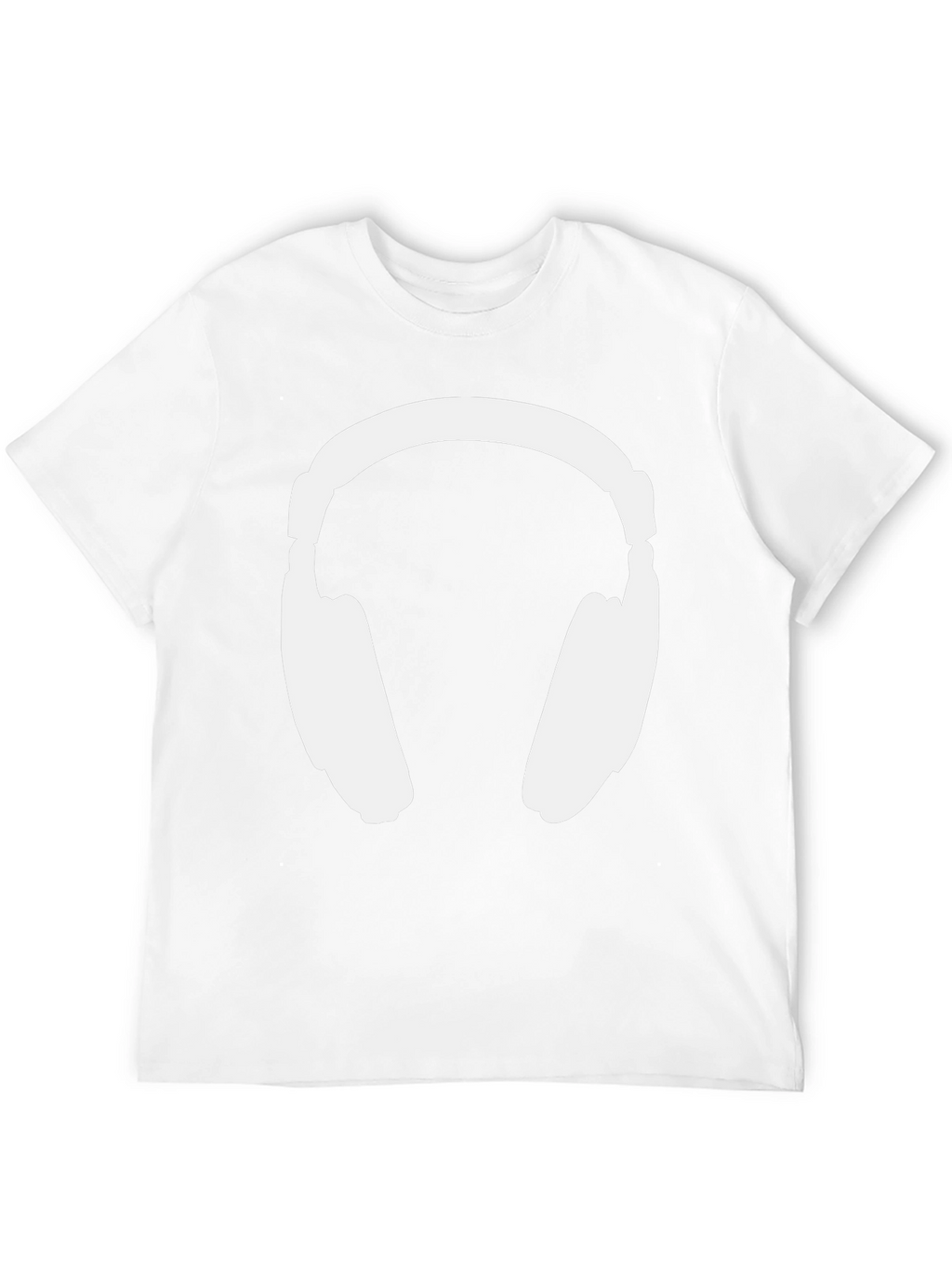 Headphones Graphic Tee - Black Cotton Comfort