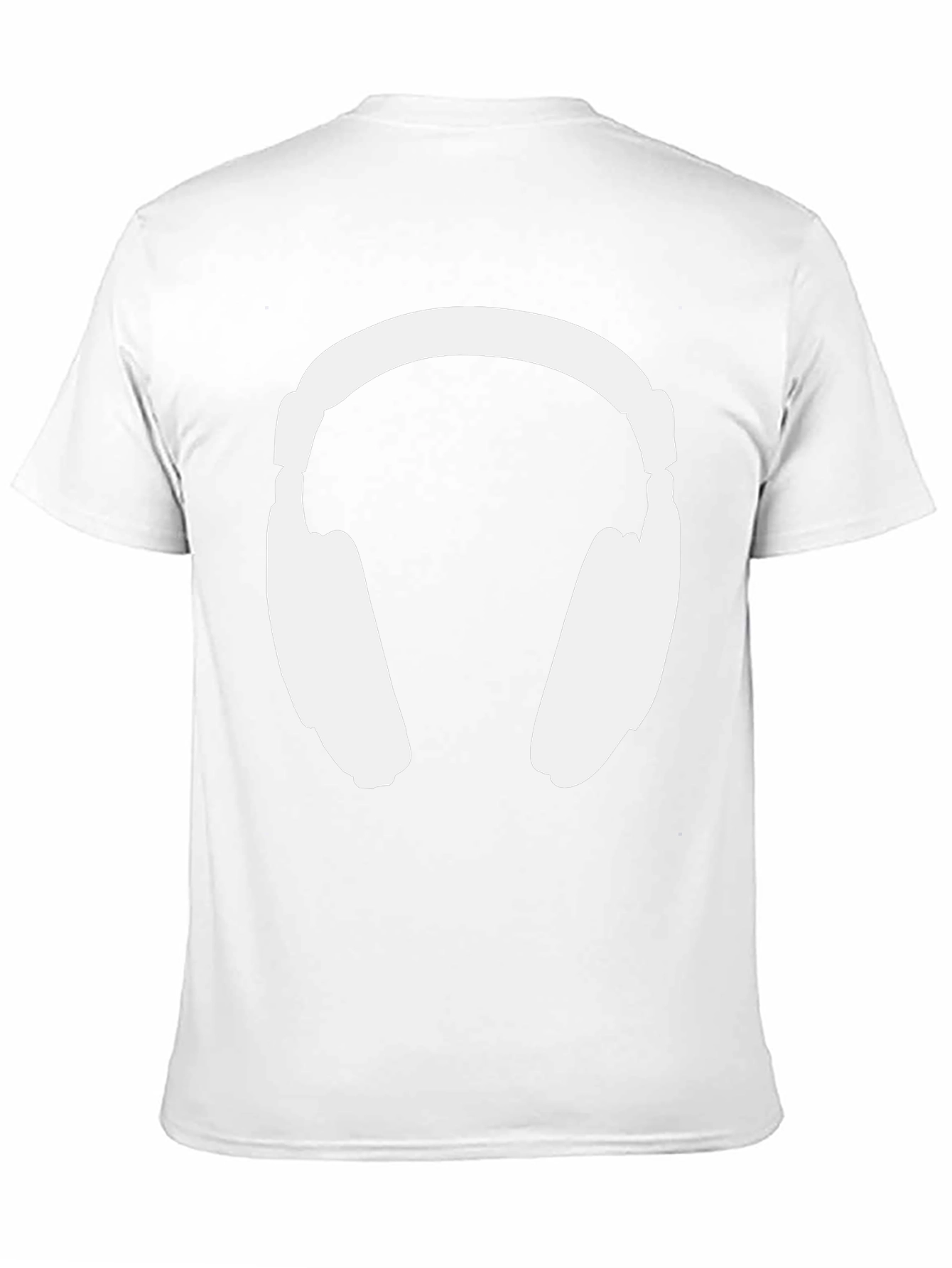 Headphones Graphic Tee - Black Cotton Comfort