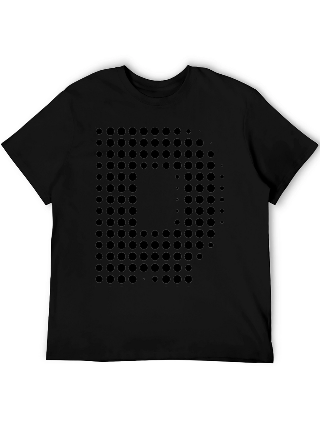 Abstract Dot Pattern Black T-Shirt