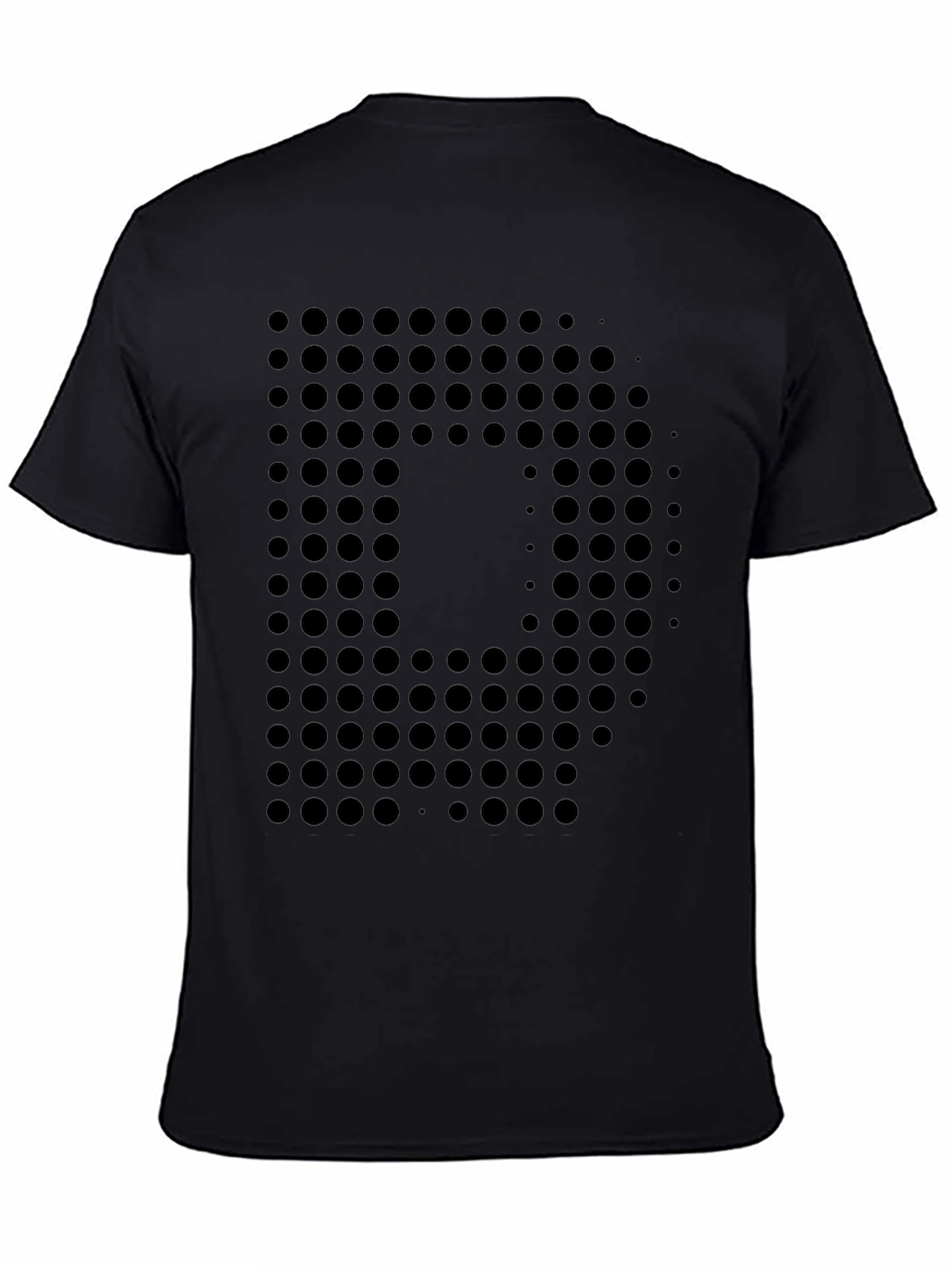 Abstract Dot Pattern Black T-Shirt