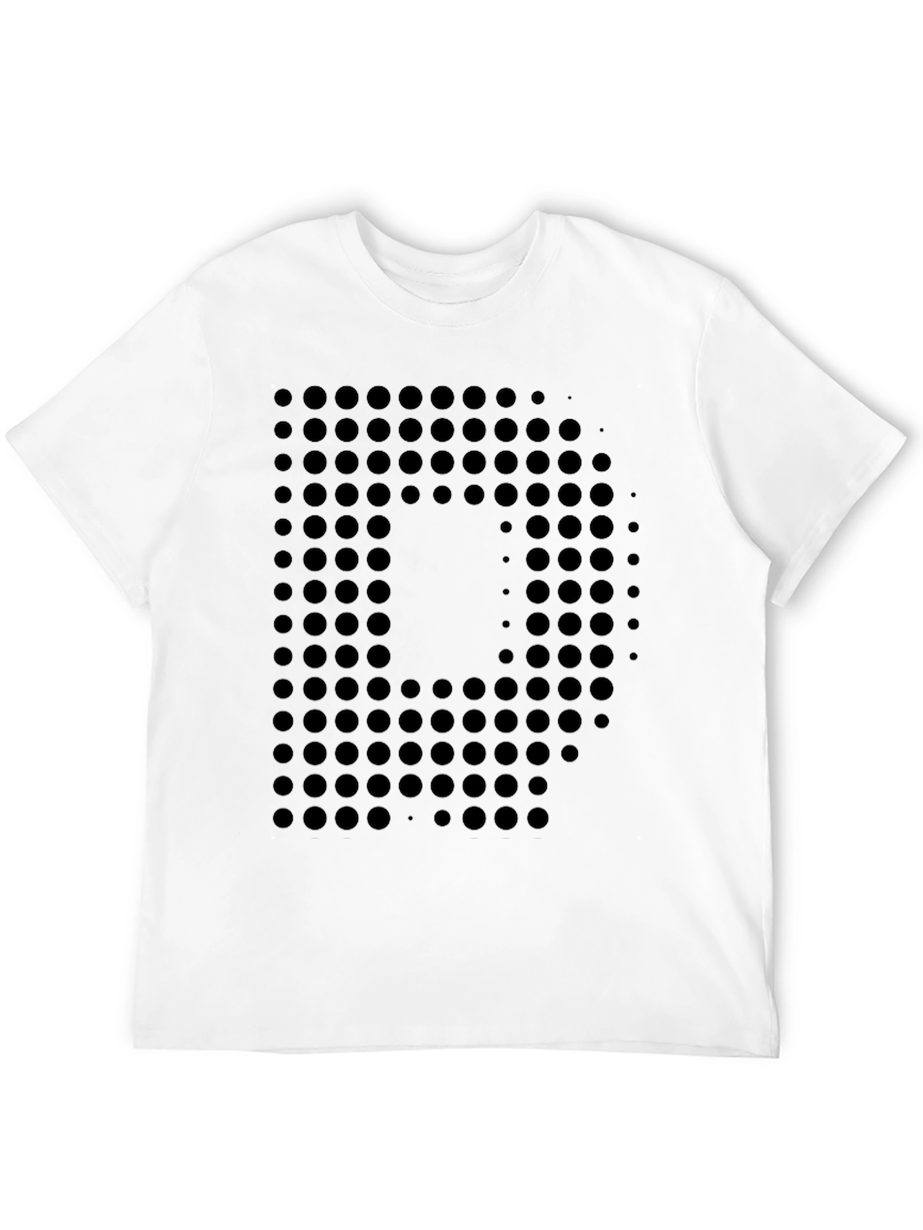Abstract Dot Pattern Black T-Shirt