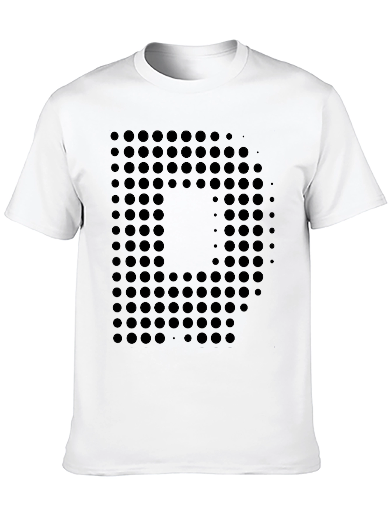 Abstract Dot Pattern Black T-Shirt