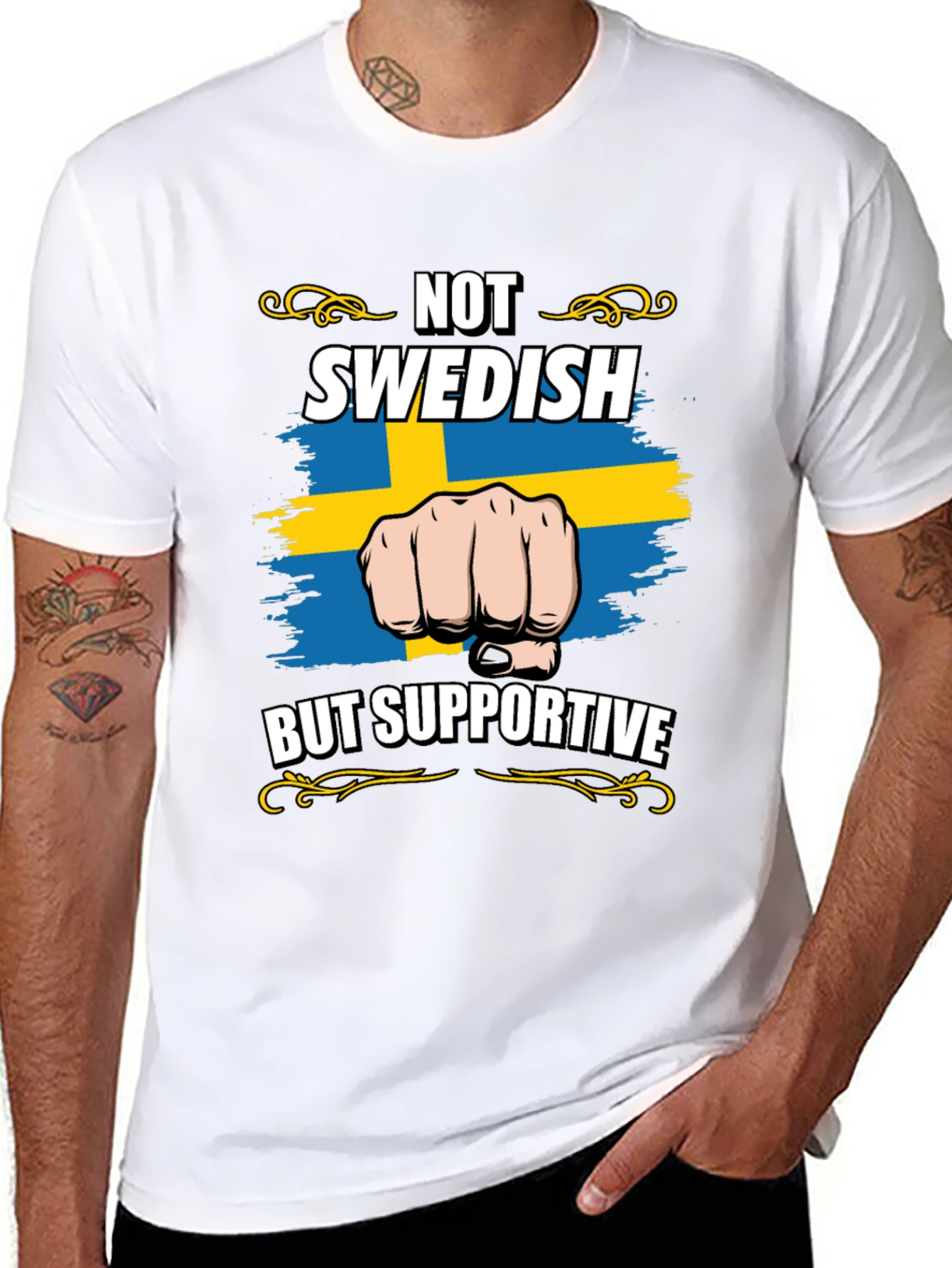 Not Swedish But Supportive T-Shirt