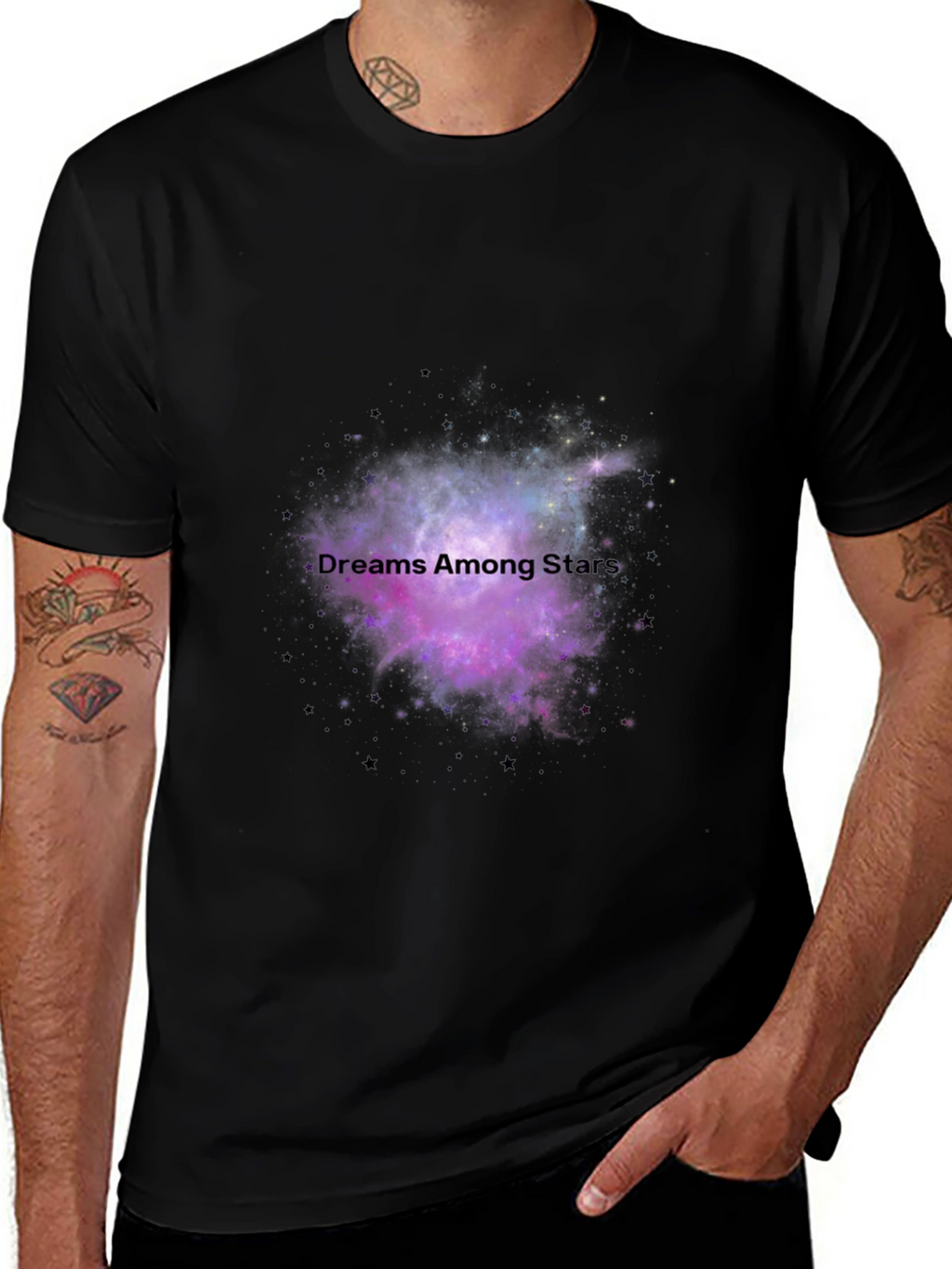 Dreams Among Stars Black T-Shirt