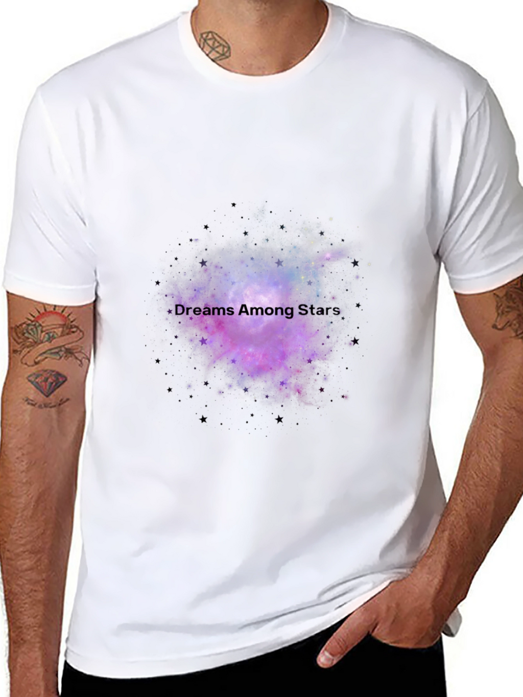 Dreams Among Stars Black T-Shirt
