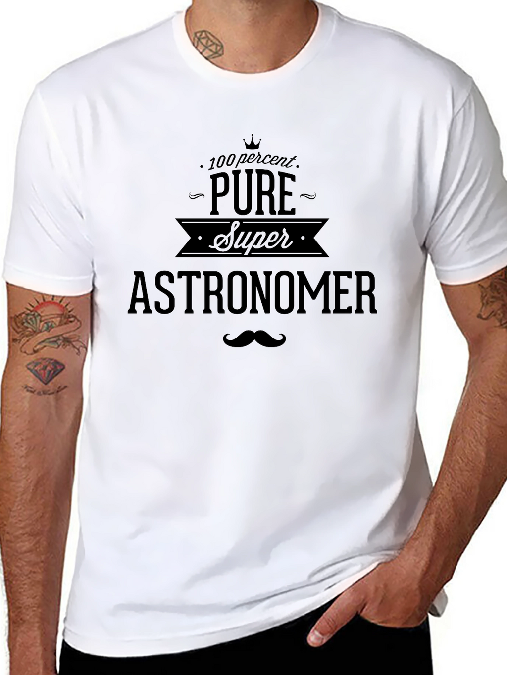 Pure Super Astronomer Graphic T-Shirt - Black