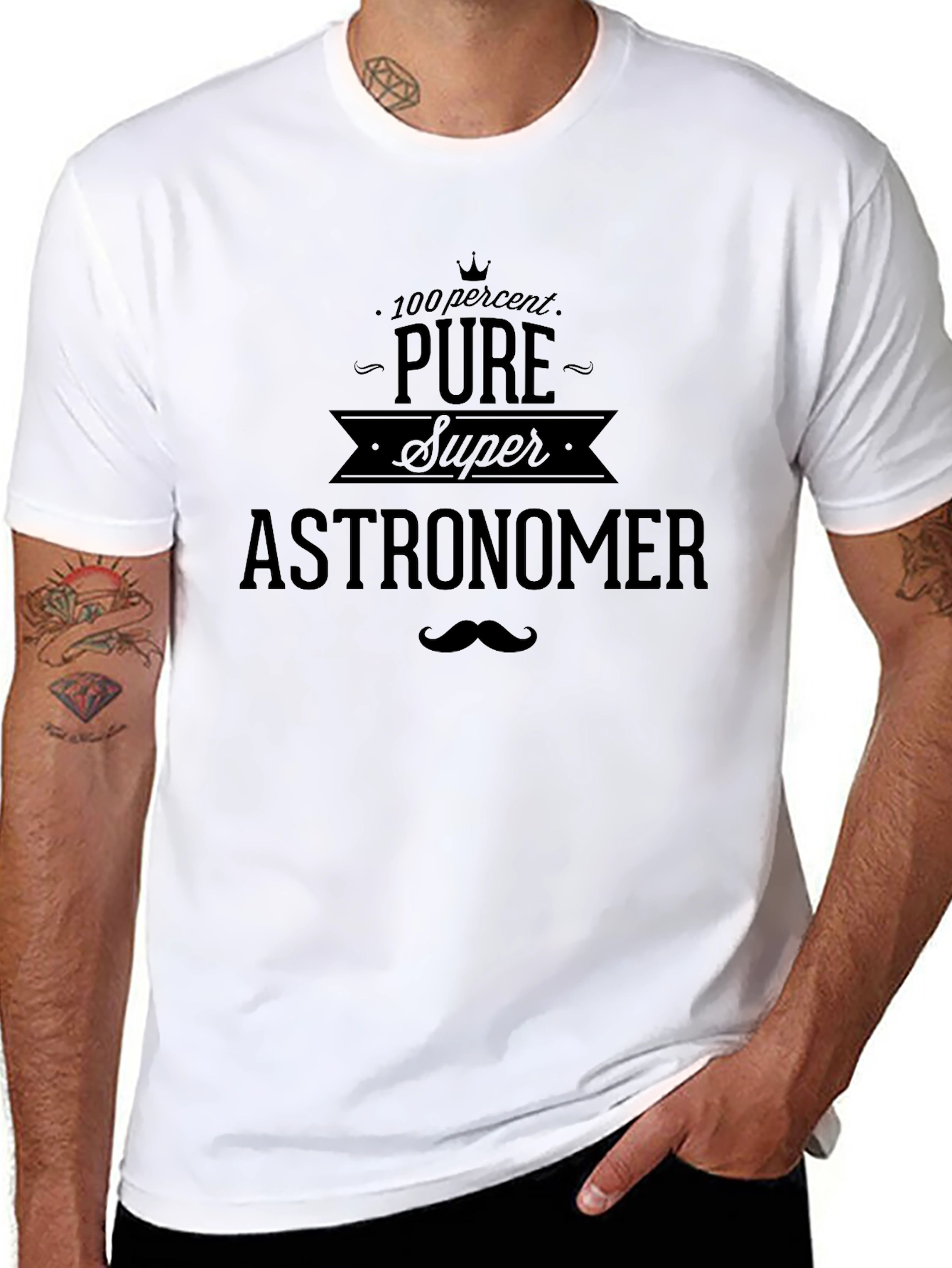 Pure Super Astronomer Graphic T-Shirt - Black