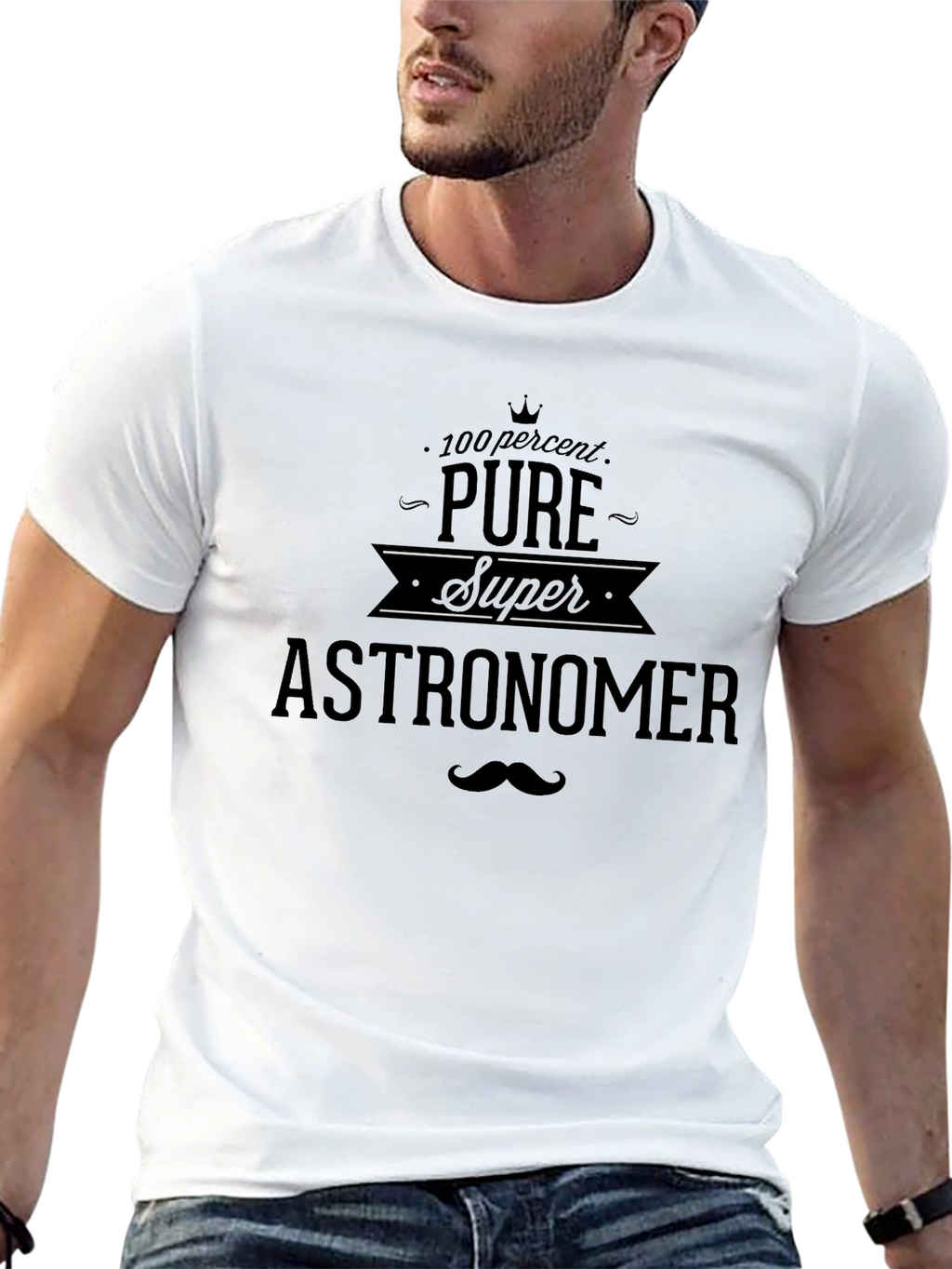 Pure Super Astronomer Graphic T-Shirt - Black
