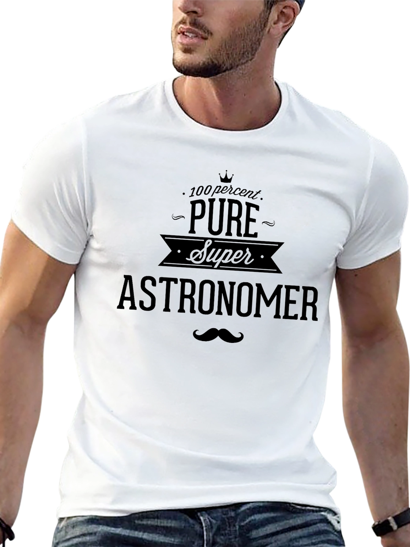Pure Super Astronomer Graphic T-Shirt - Black