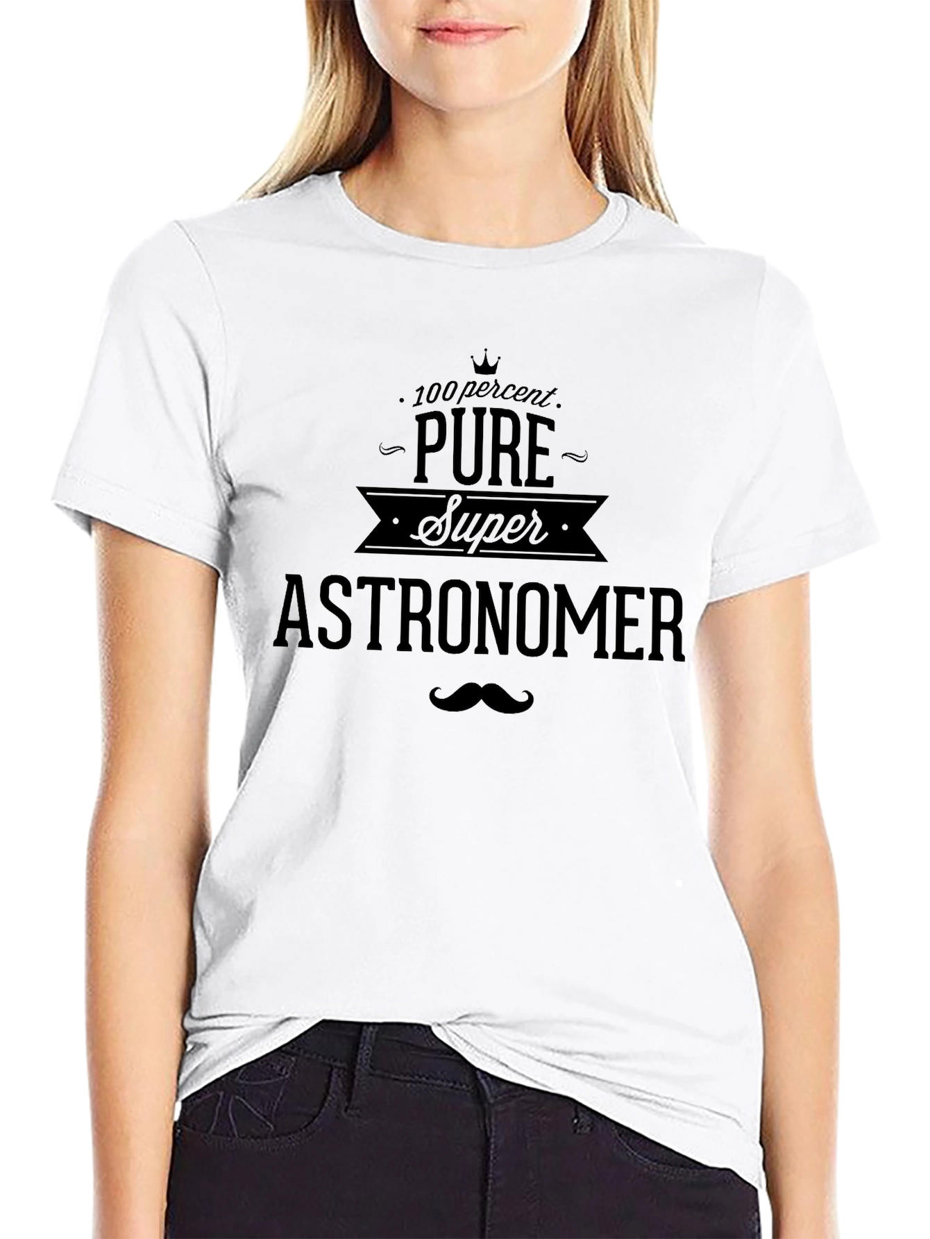 Pure Super Astronomer Graphic T-Shirt - Black
