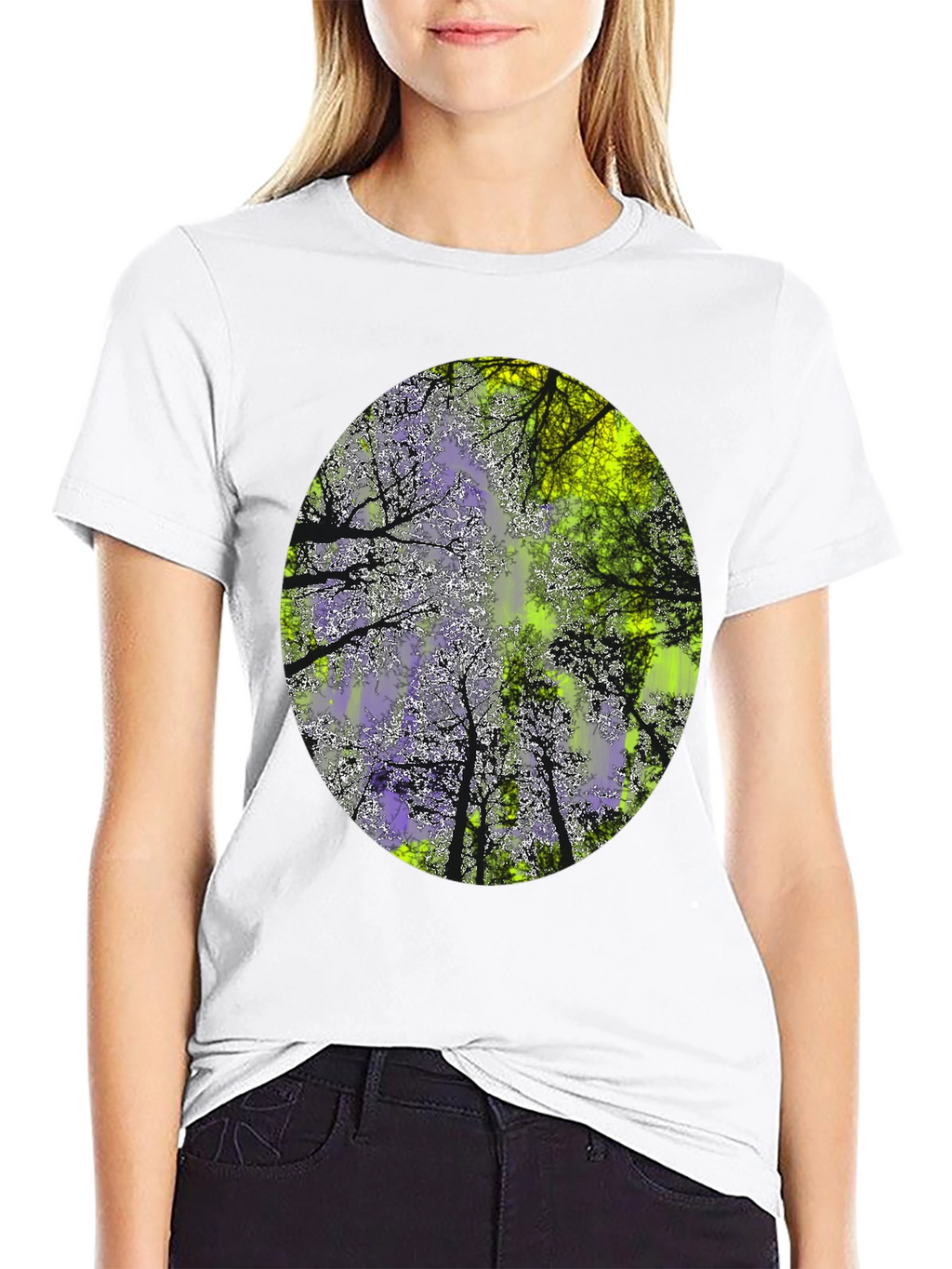 Abstract Tree Silhouette Graphic Tee