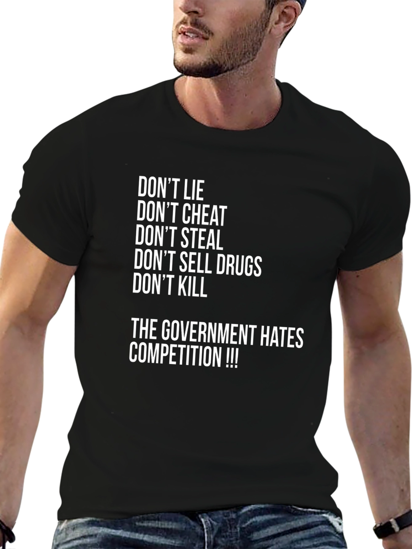 Dont Lie Graphic T-Shirt - Anti-Government Slogan Tee