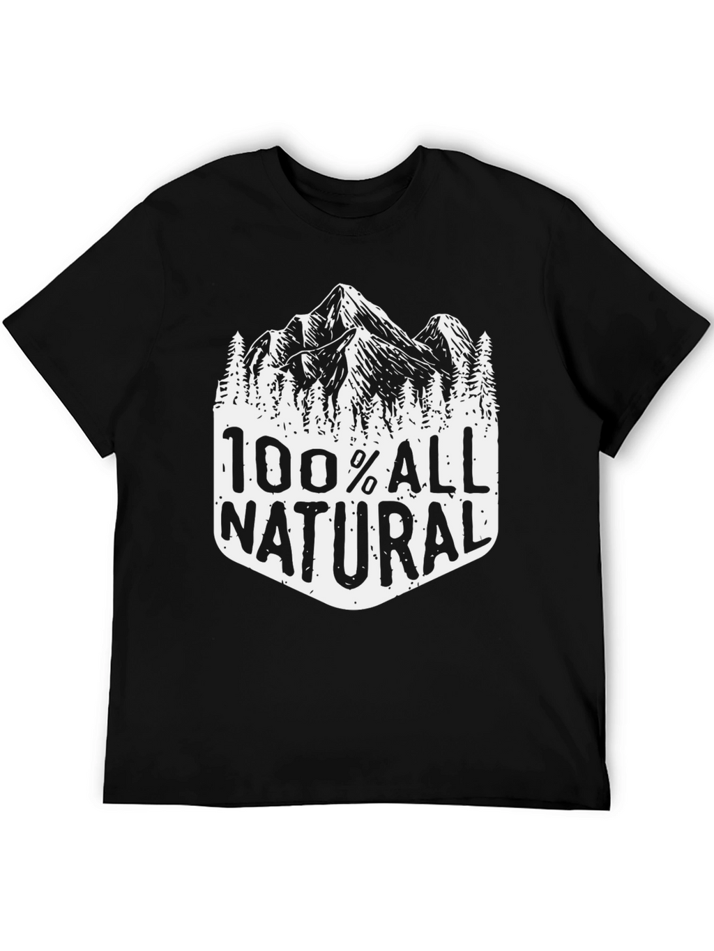 100% All Natural Mountain Graphic Tee