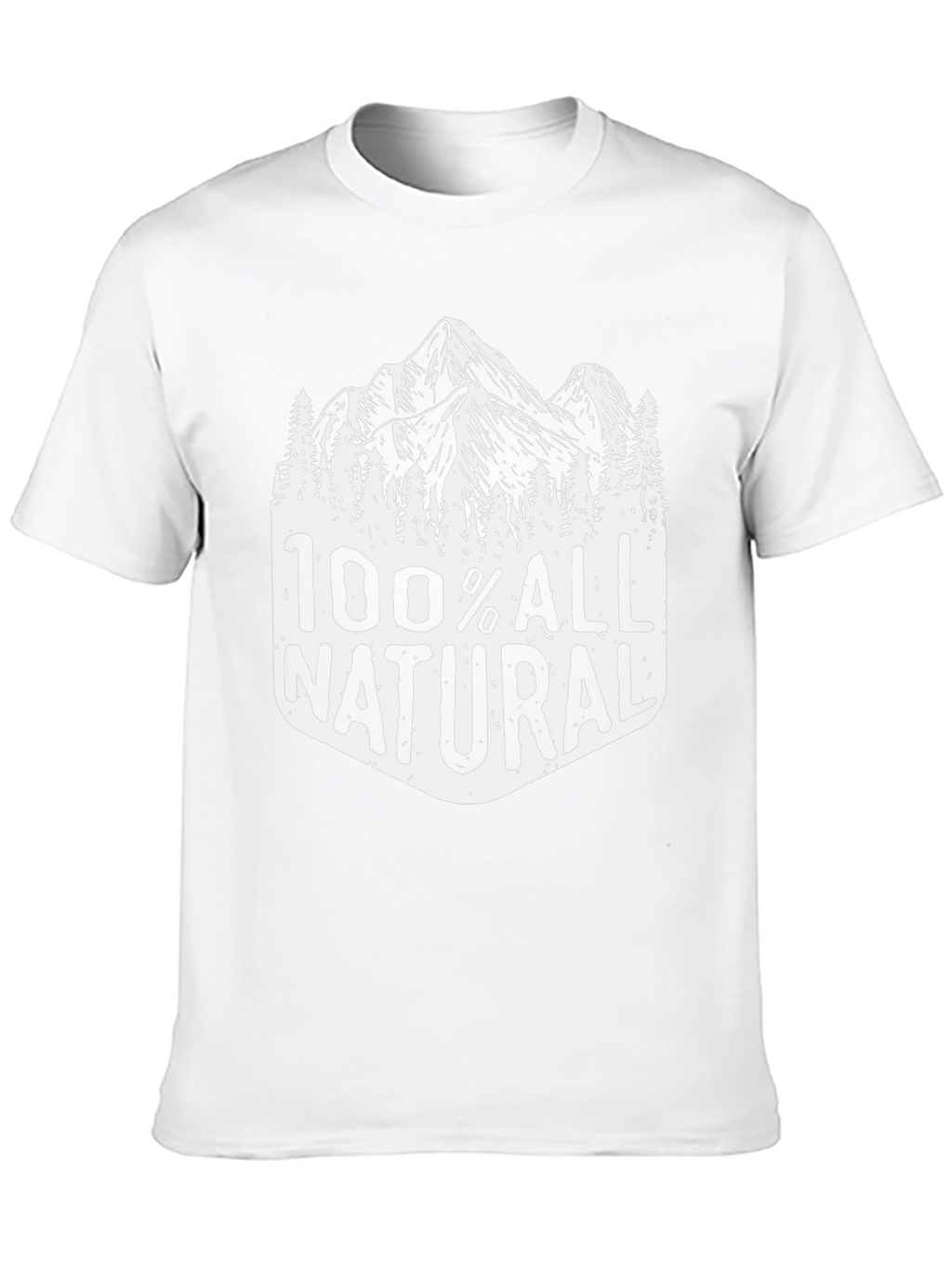 100% All Natural Mountain Graphic Tee