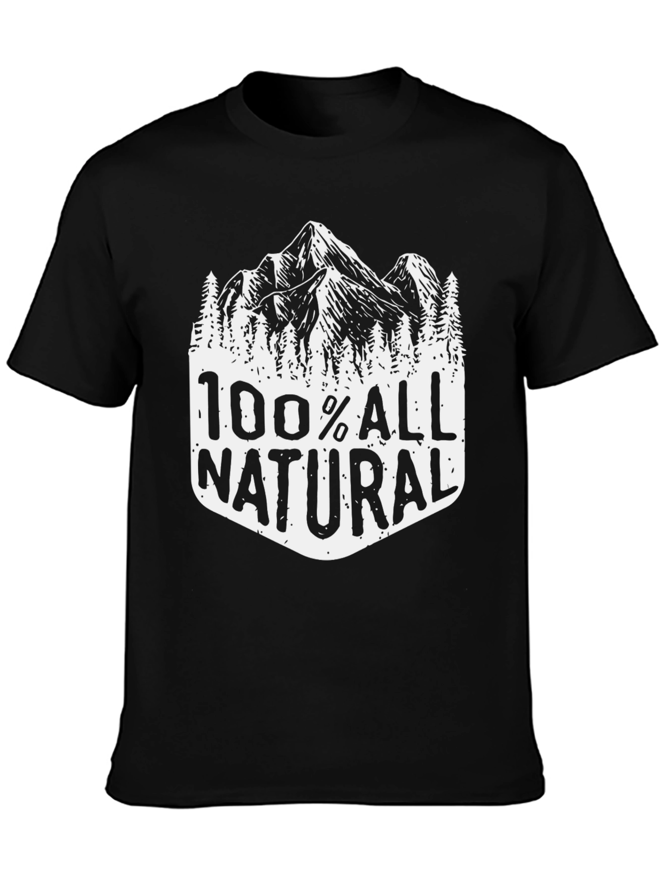 100% All Natural Mountain Graphic Tee