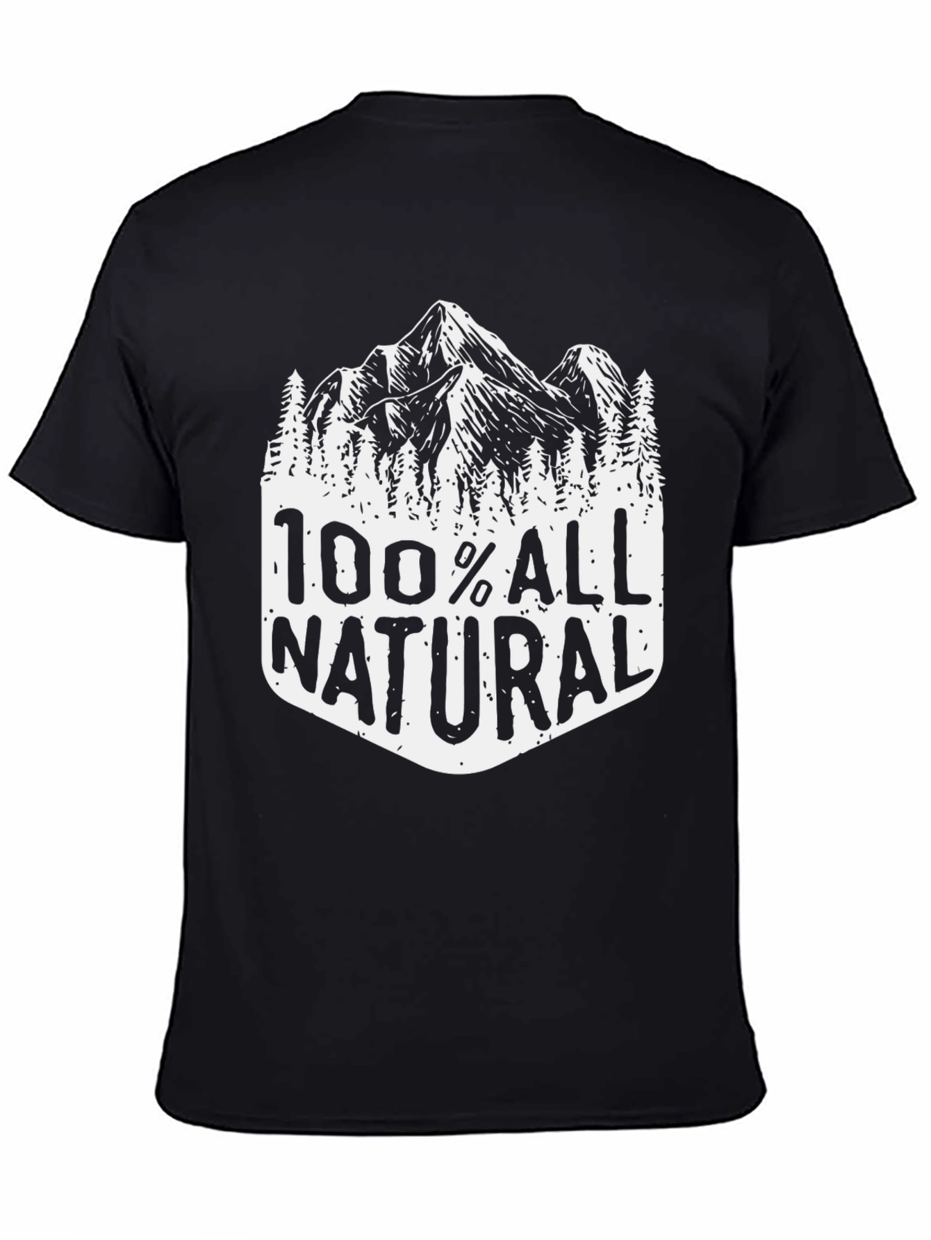 100% All Natural Mountain Graphic Tee