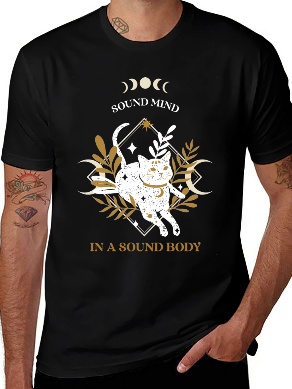 Sound Mind in a Sound Body Cat T-Shirt