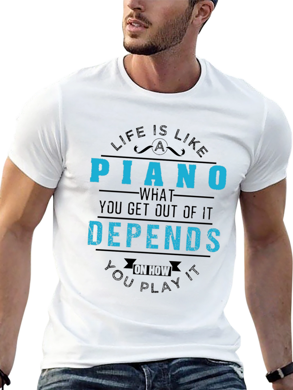 Life is Like a Piano Graphic T-Shirt
