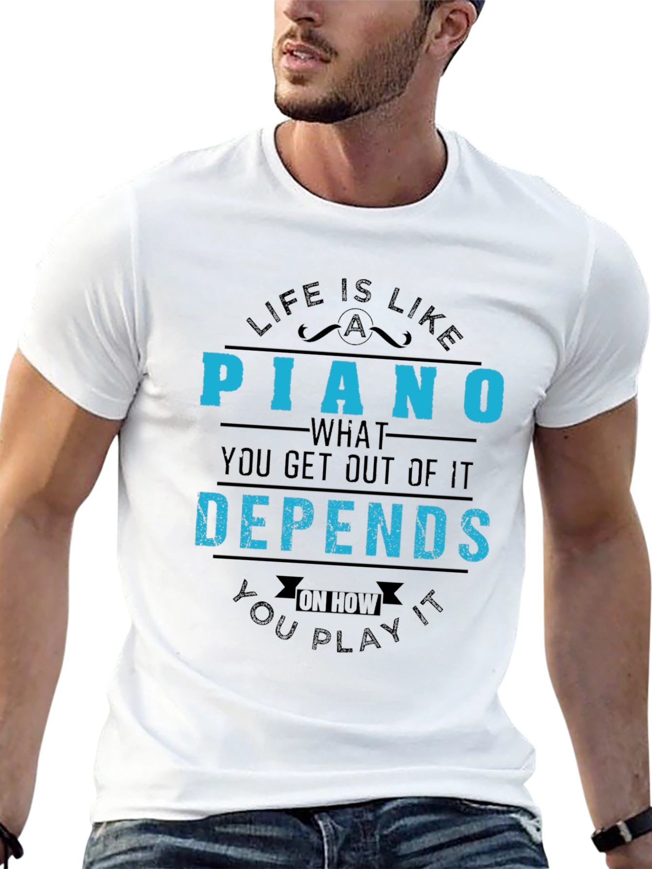 Life is Like a Piano Graphic T-Shirt