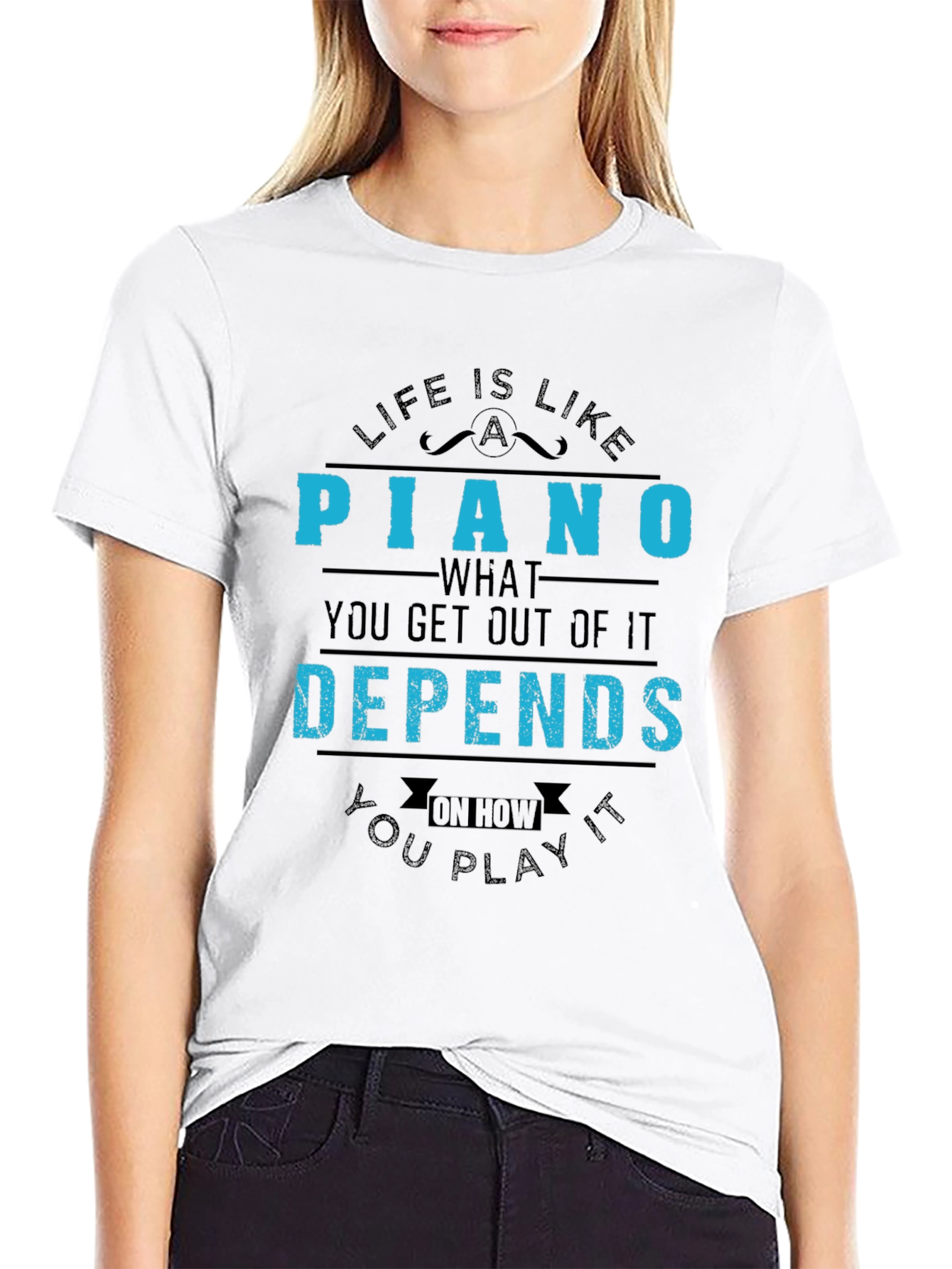 Life is Like a Piano Graphic T-Shirt