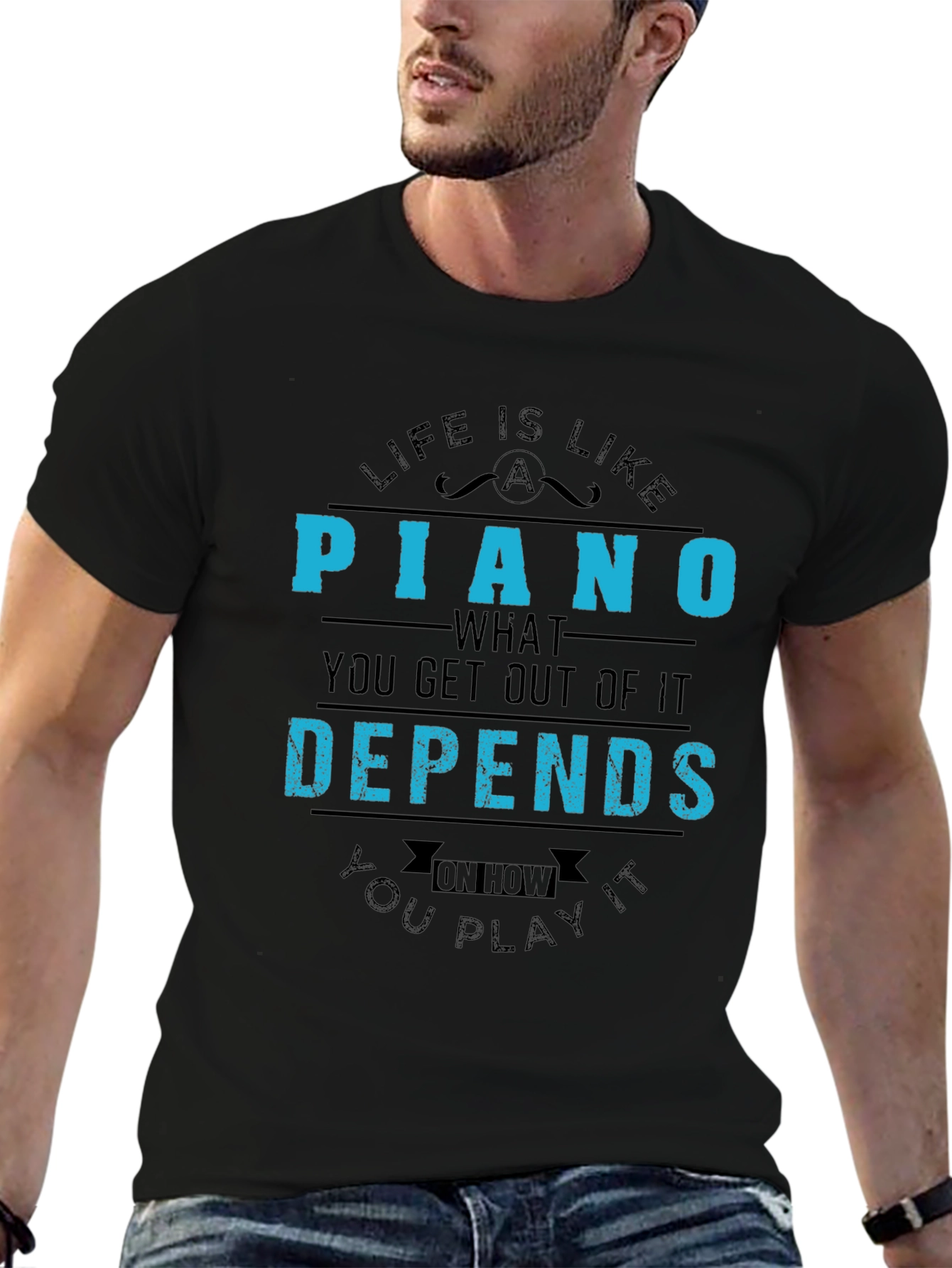 Life is Like a Piano Graphic T-Shirt