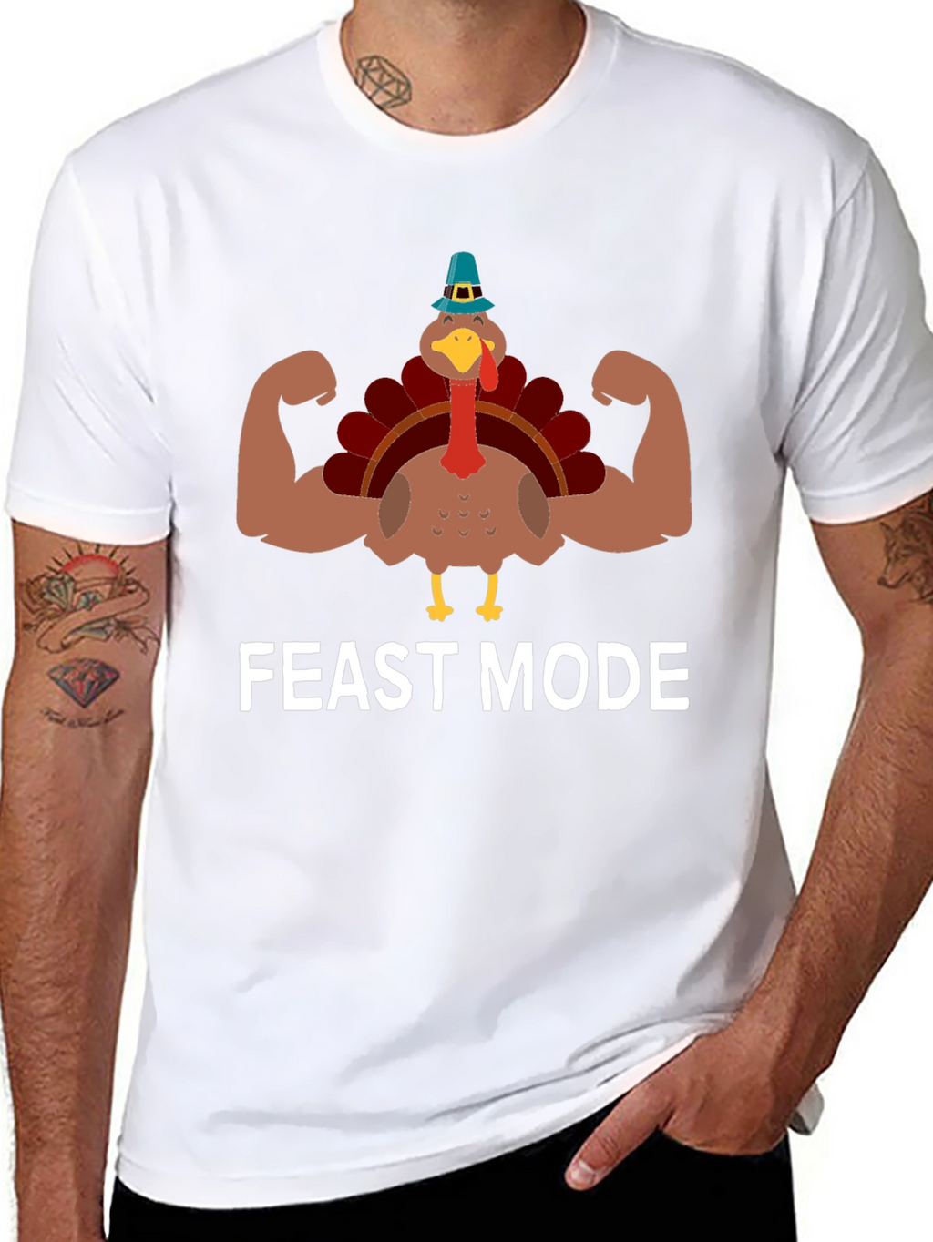 Feast Mode Turkey Muscle T-Shirt Thanksgiving
