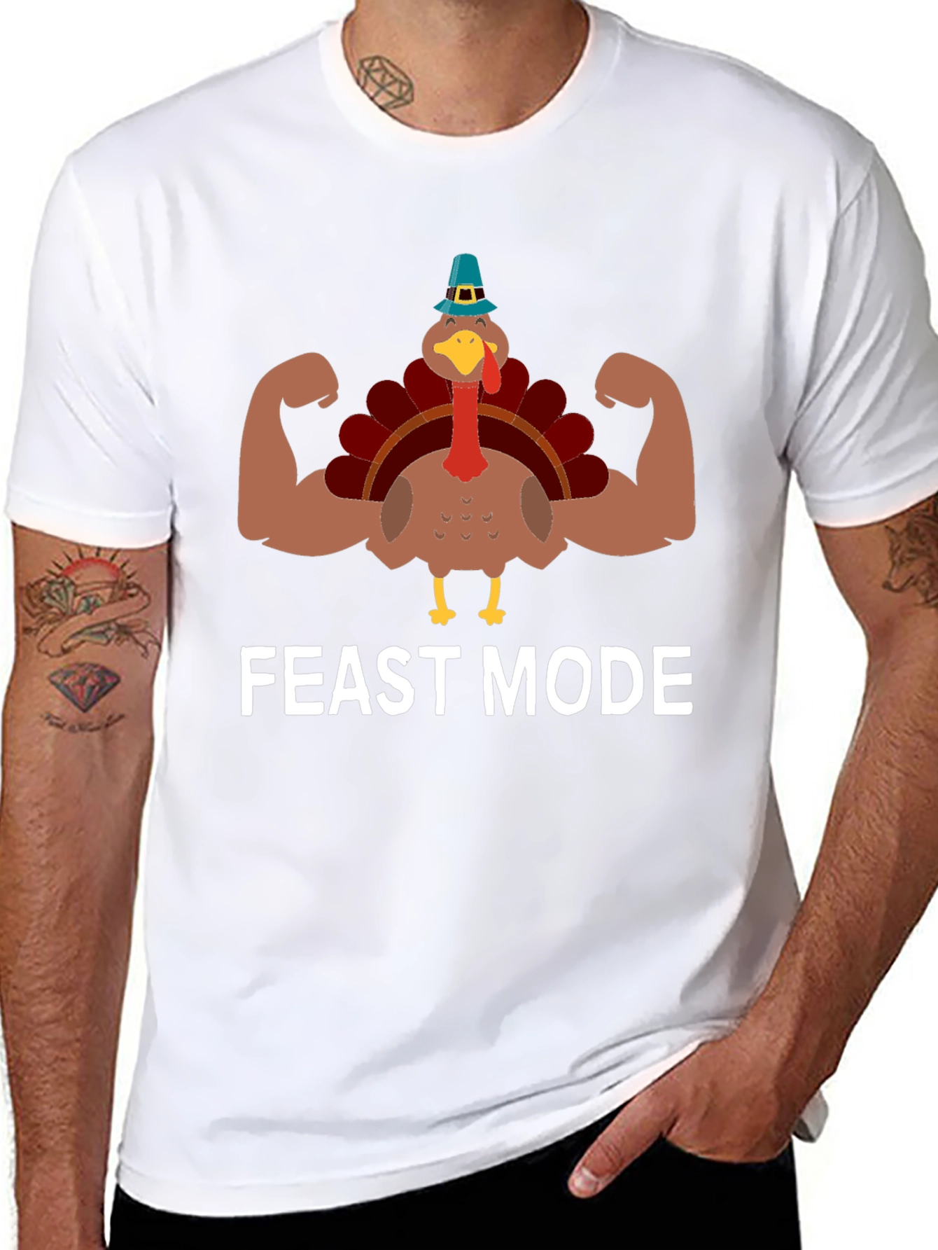Feast Mode Turkey Muscle T-Shirt Thanksgiving