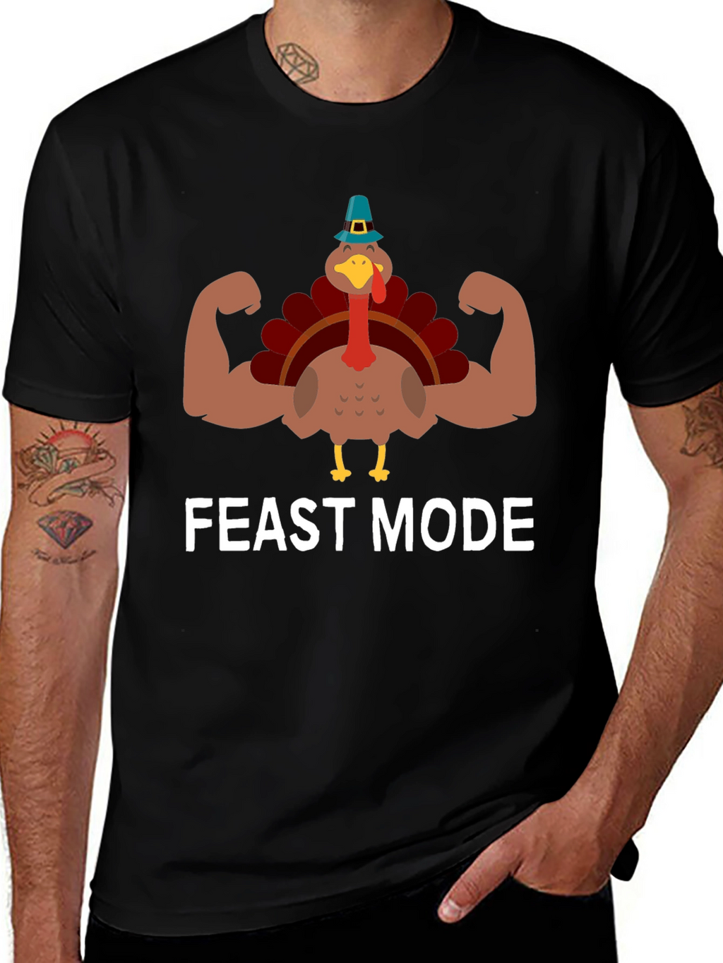 Feast Mode Turkey Muscle T-Shirt Thanksgiving
