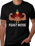 Feast Mode Turkey Muscle T-Shirt Thanksgiving