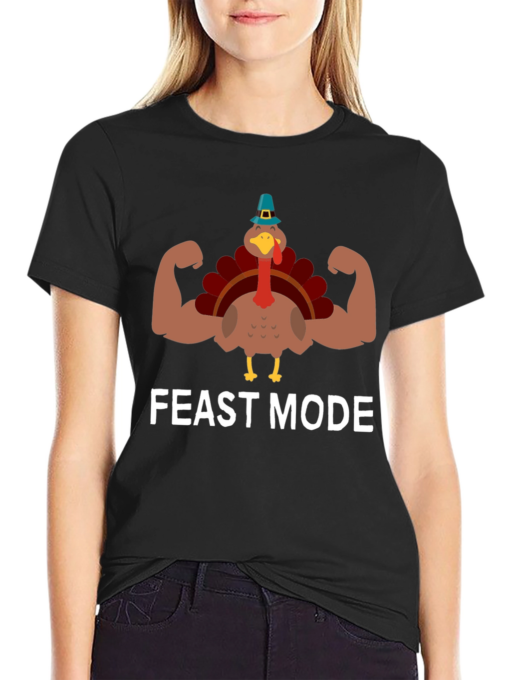 Feast Mode Turkey Muscle T-Shirt Thanksgiving
