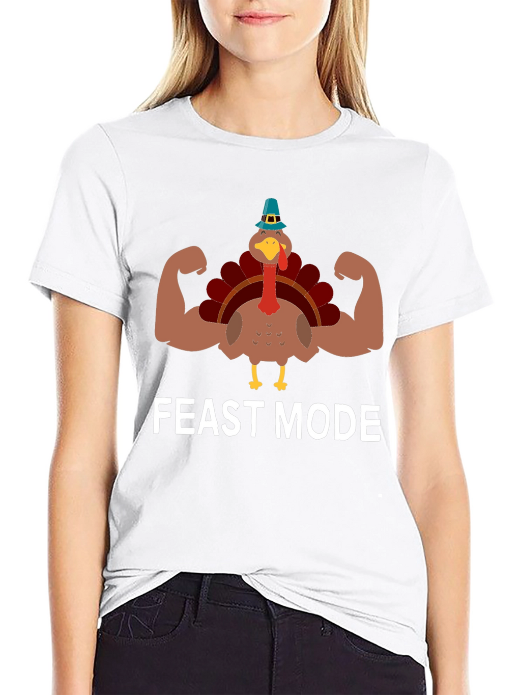 Feast Mode Turkey Muscle T-Shirt Thanksgiving