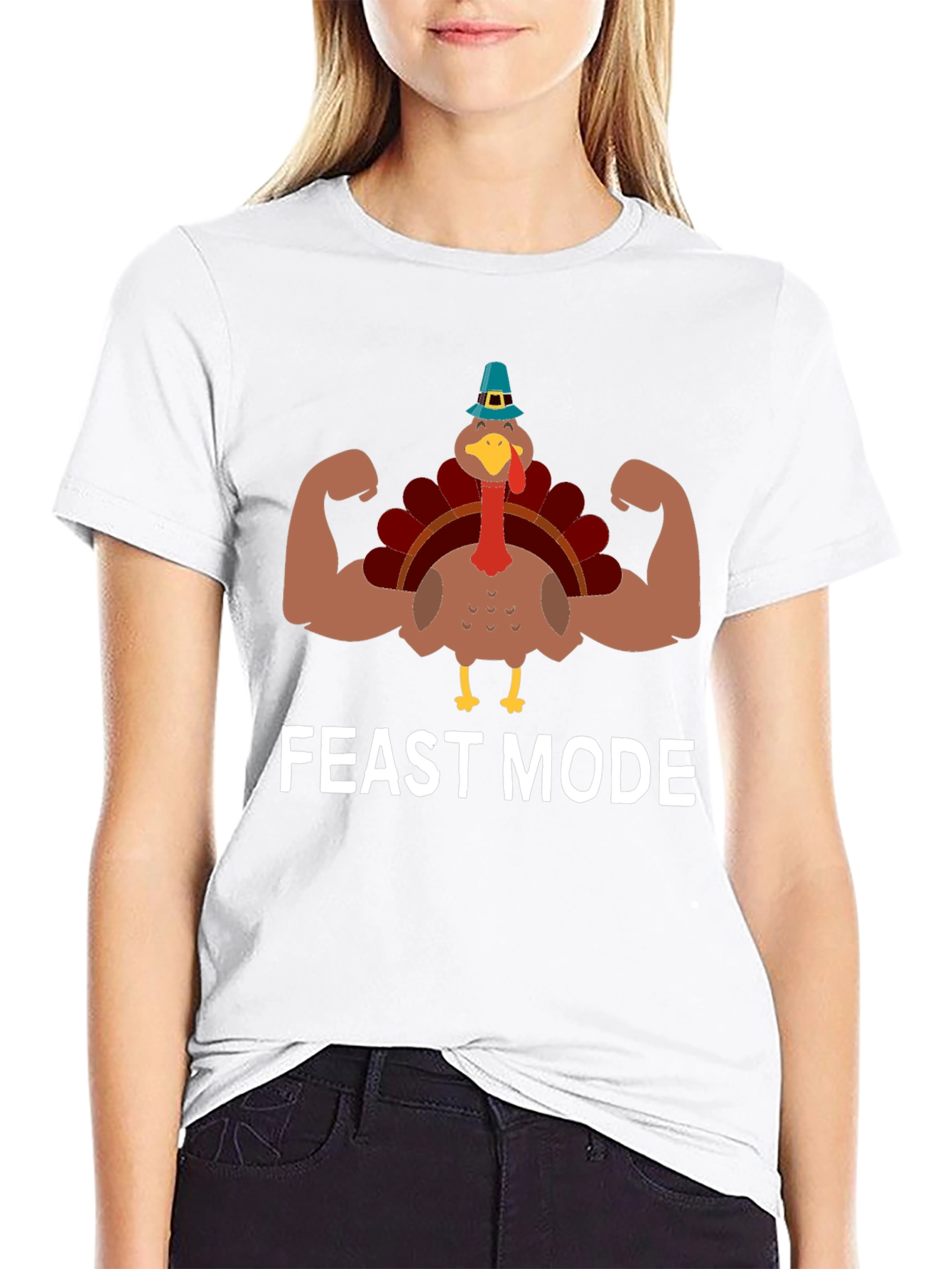 Feast Mode Turkey Muscle T-Shirt Thanksgiving