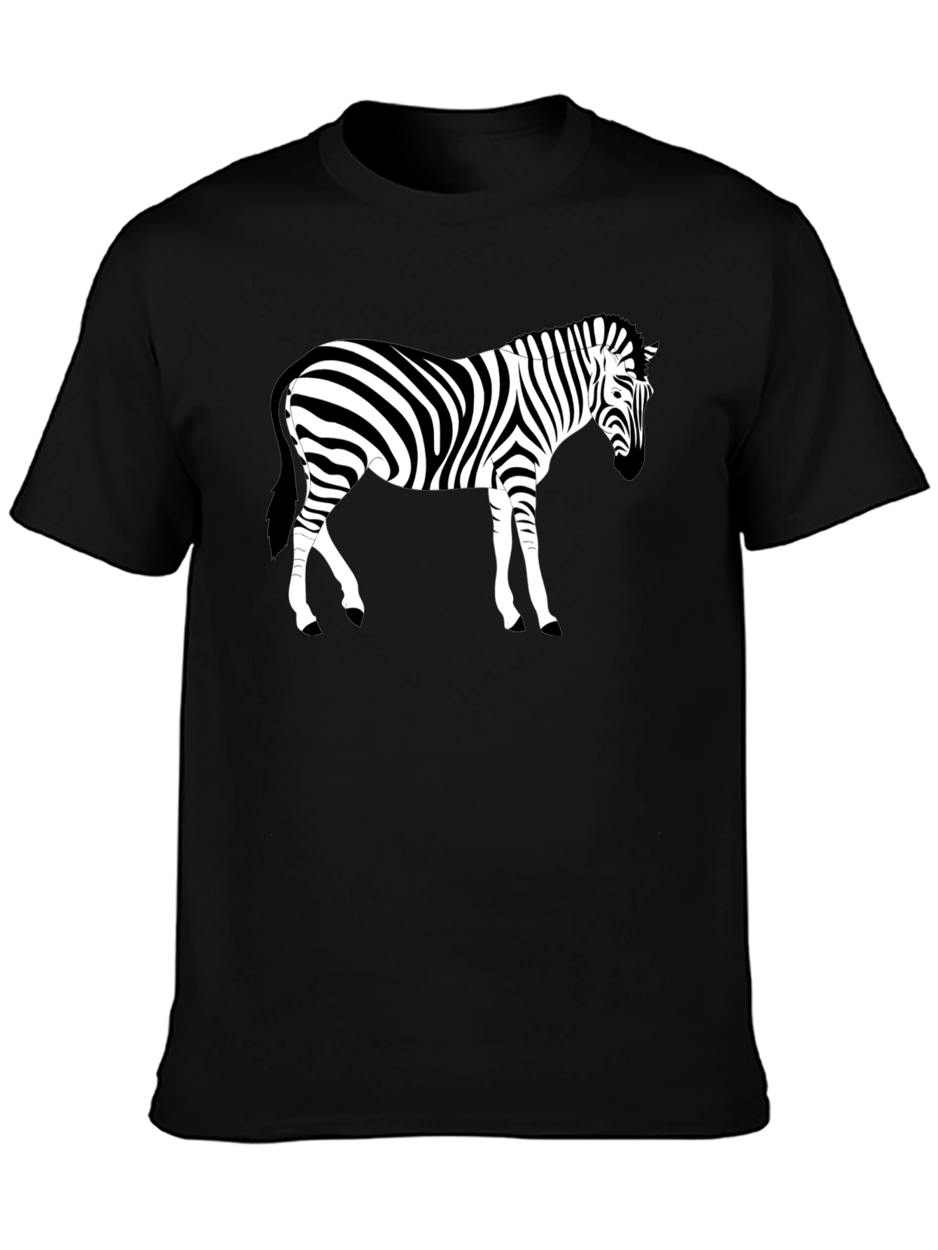Zebra Graphic Black T-Shirt - Animal Lover Tee