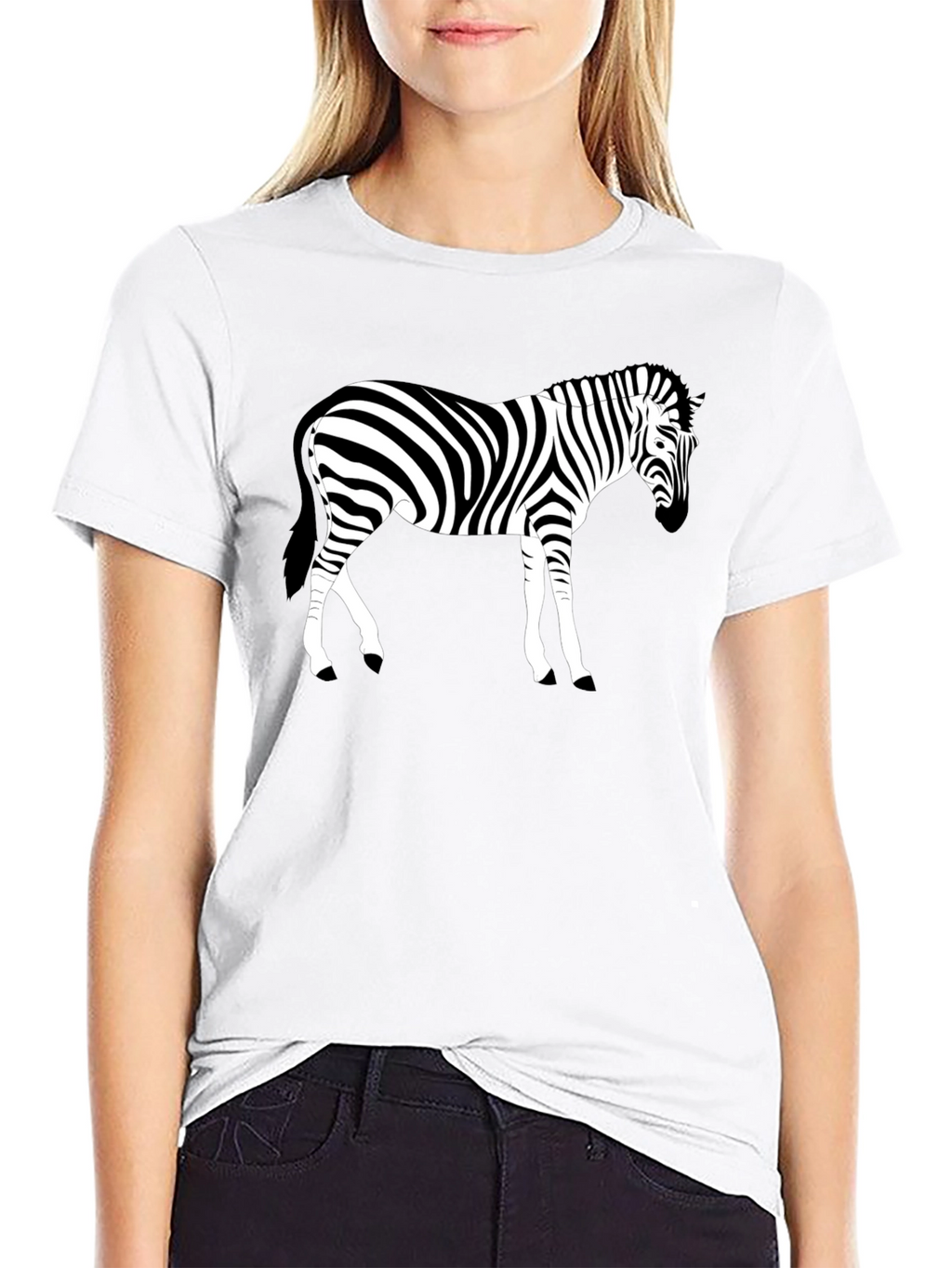 Zebra Graphic Black T-Shirt - Animal Lover Tee