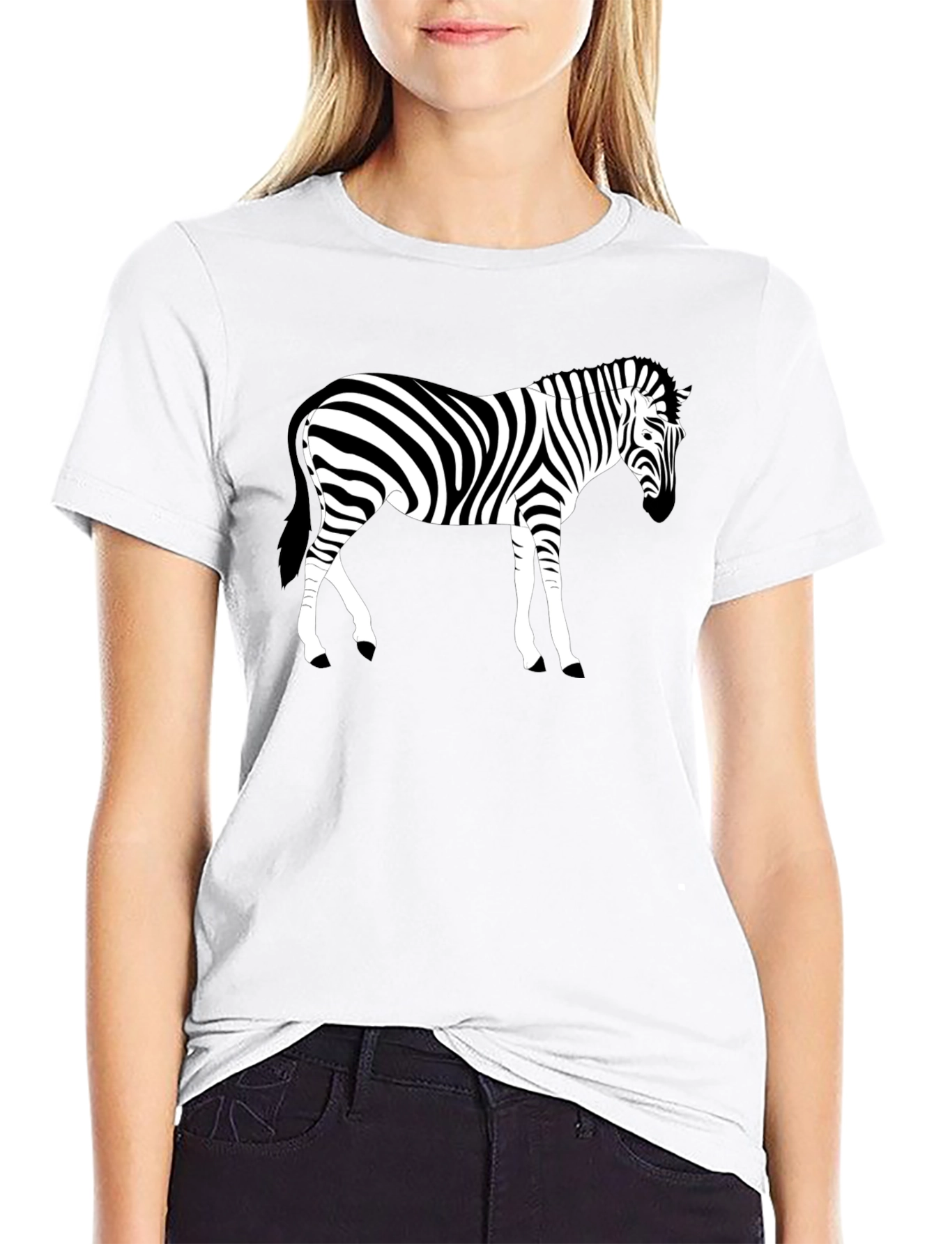 Zebra Graphic Black T-Shirt - Animal Lover Tee