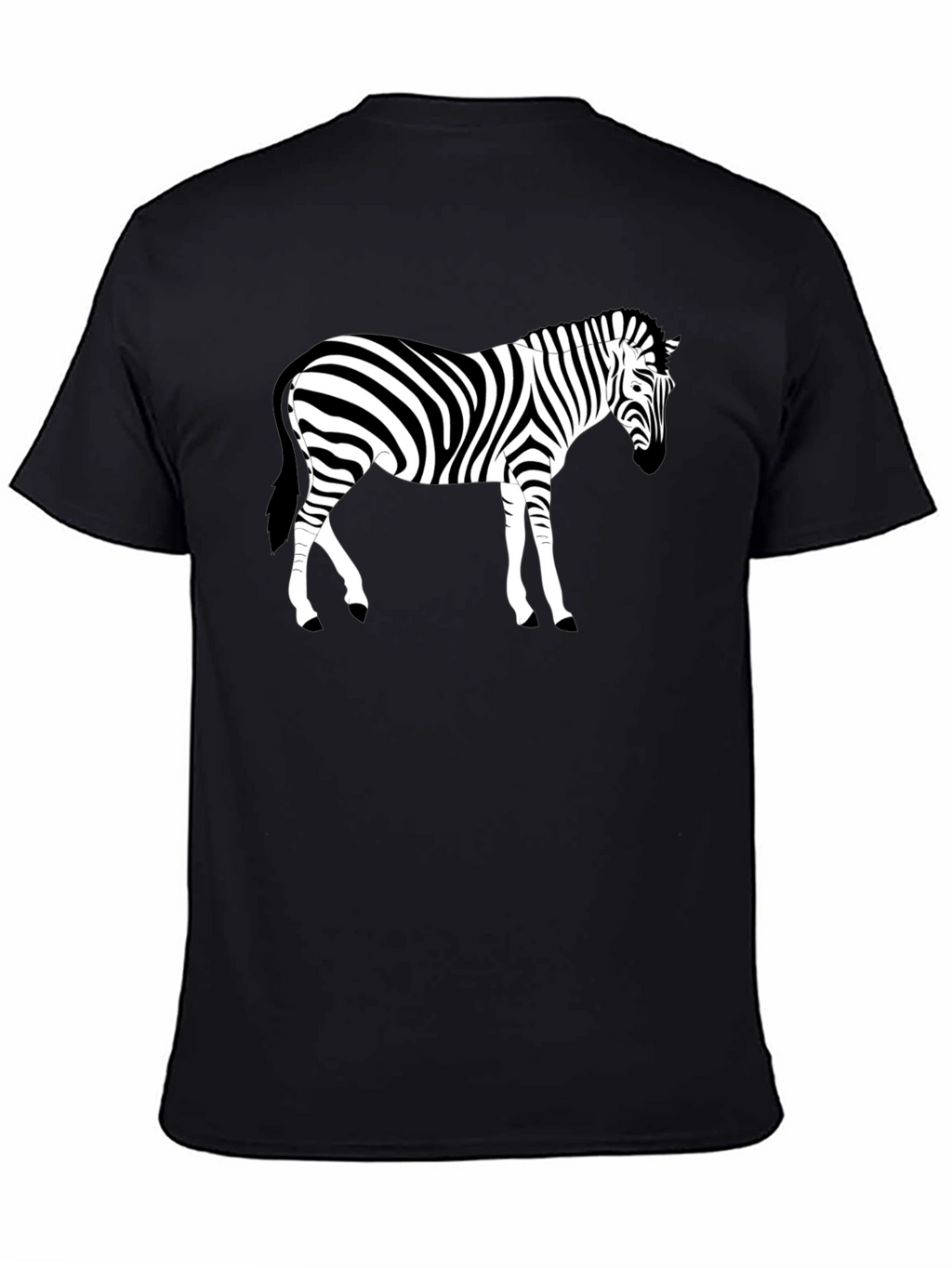Zebra Graphic Black T-Shirt - Animal Lover Tee