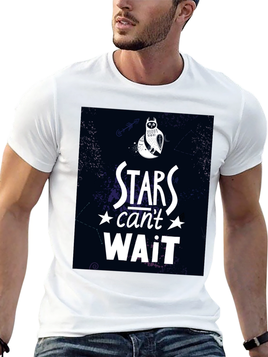 Stars Cant Wait Owl Graphic T-Shirt