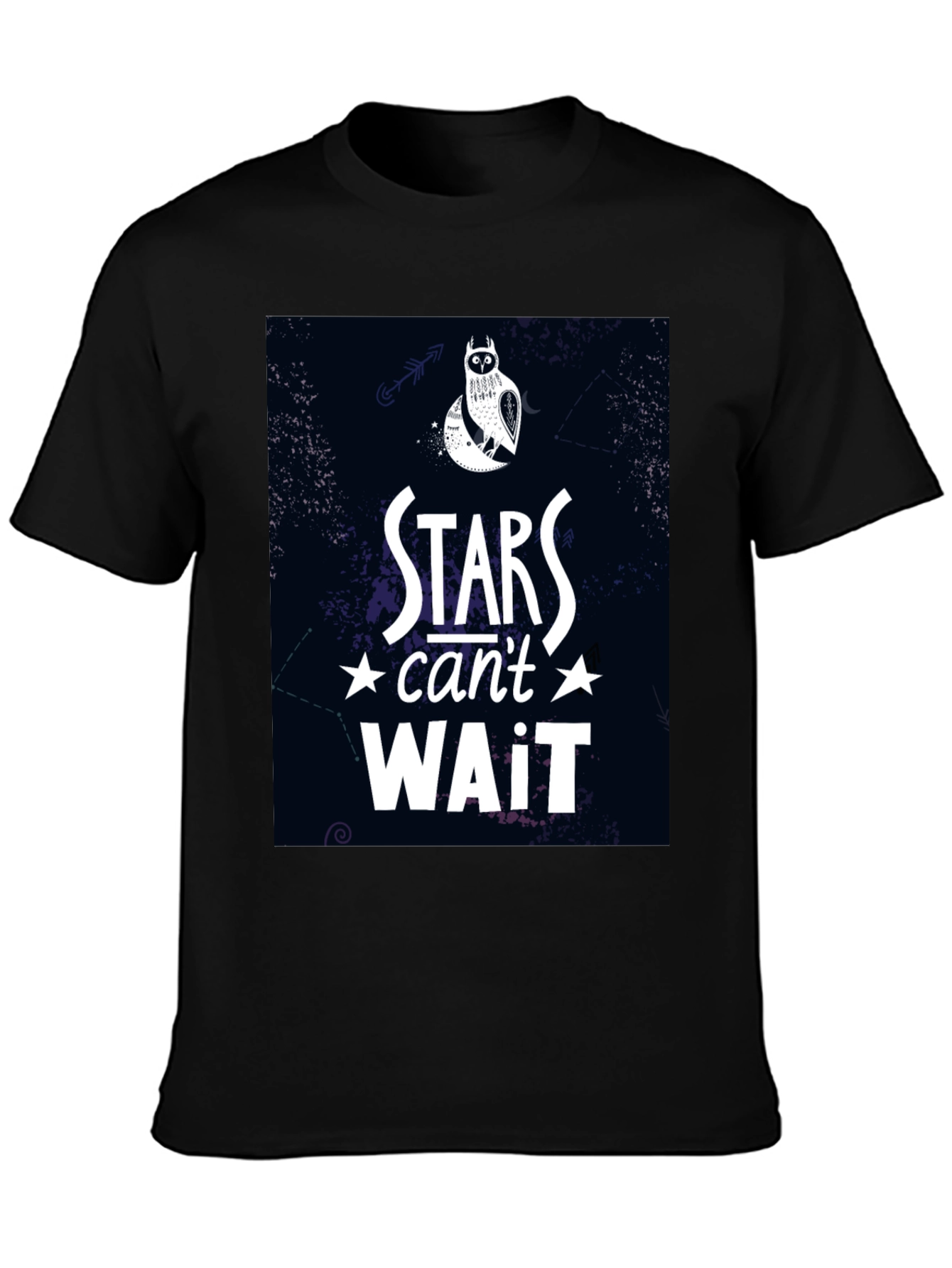 Stars Cant Wait Owl Graphic T-Shirt