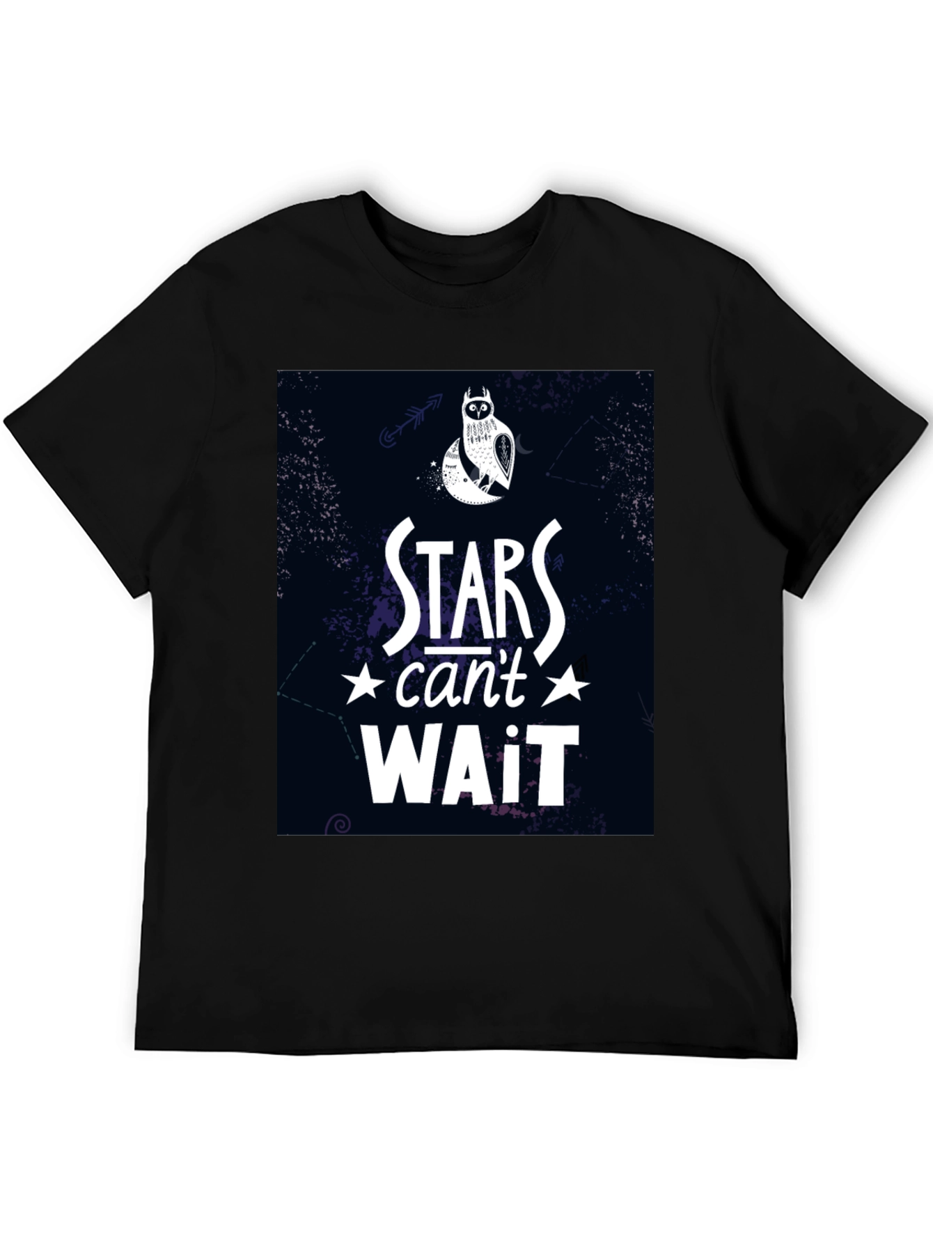 Stars Cant Wait Owl Graphic T-Shirt