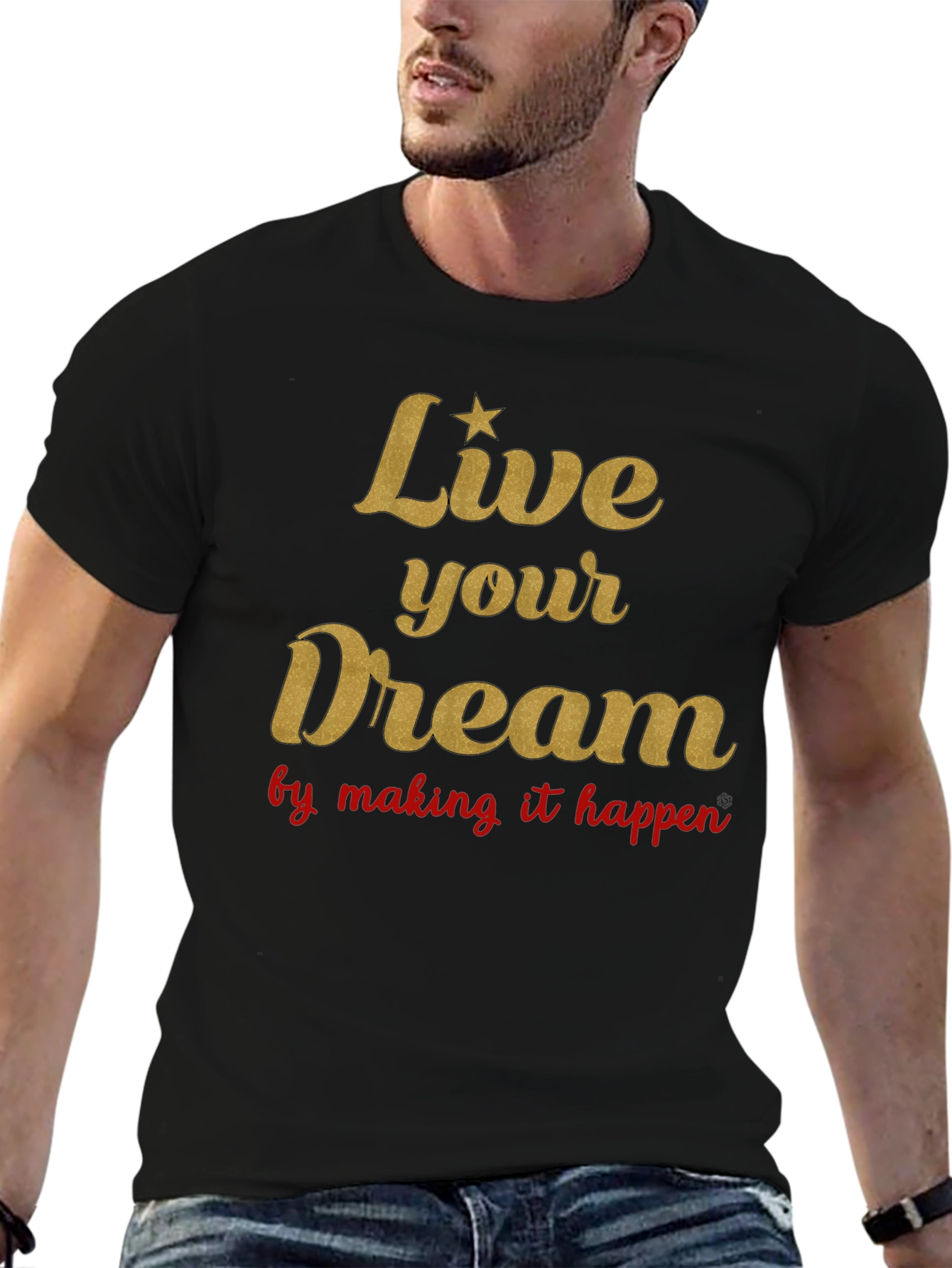 Live Your Dream Graphic Tee - Black