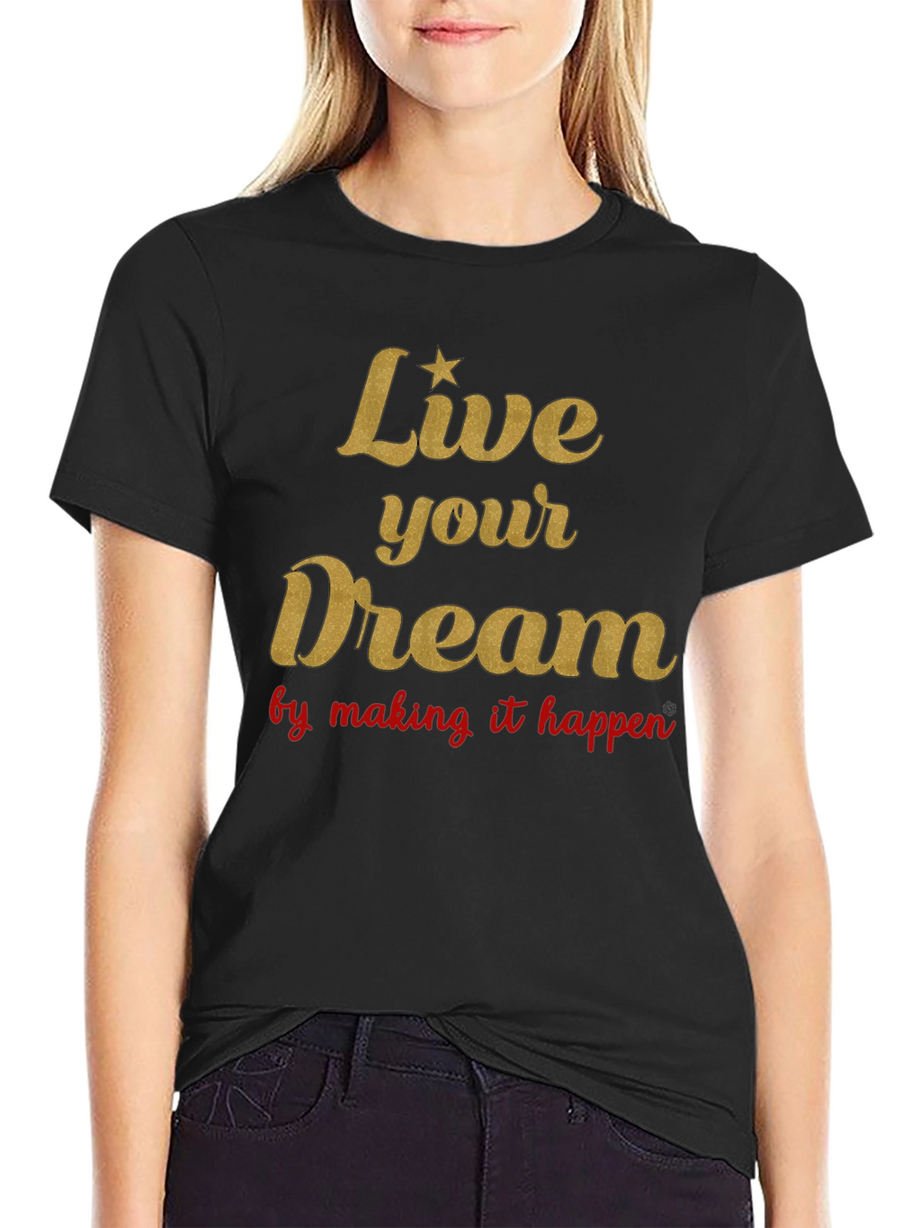 Live Your Dream Graphic Tee - Black
