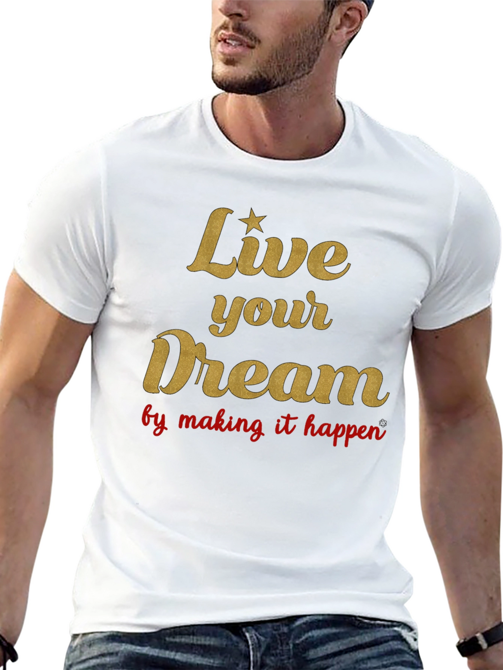 Live Your Dream Graphic Tee - Black
