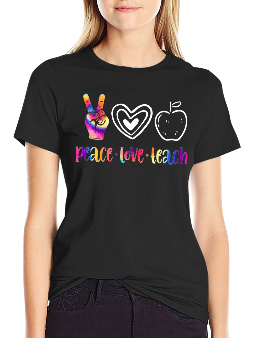 Peace Love Teach Graphic T-Shirt