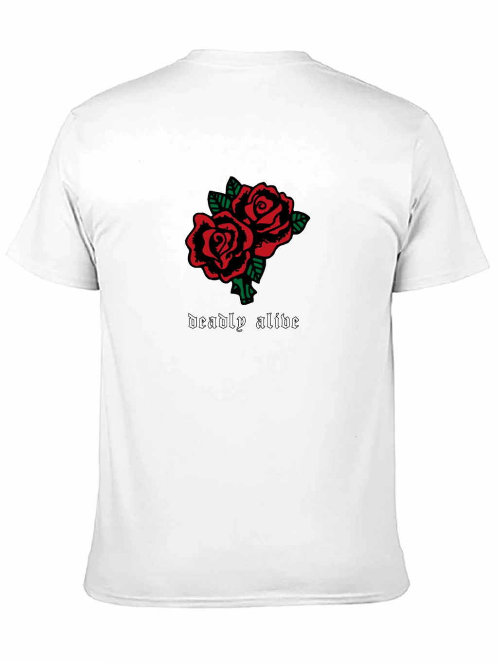 Deadly Alive Roses Graphic T-Shirt - Black
