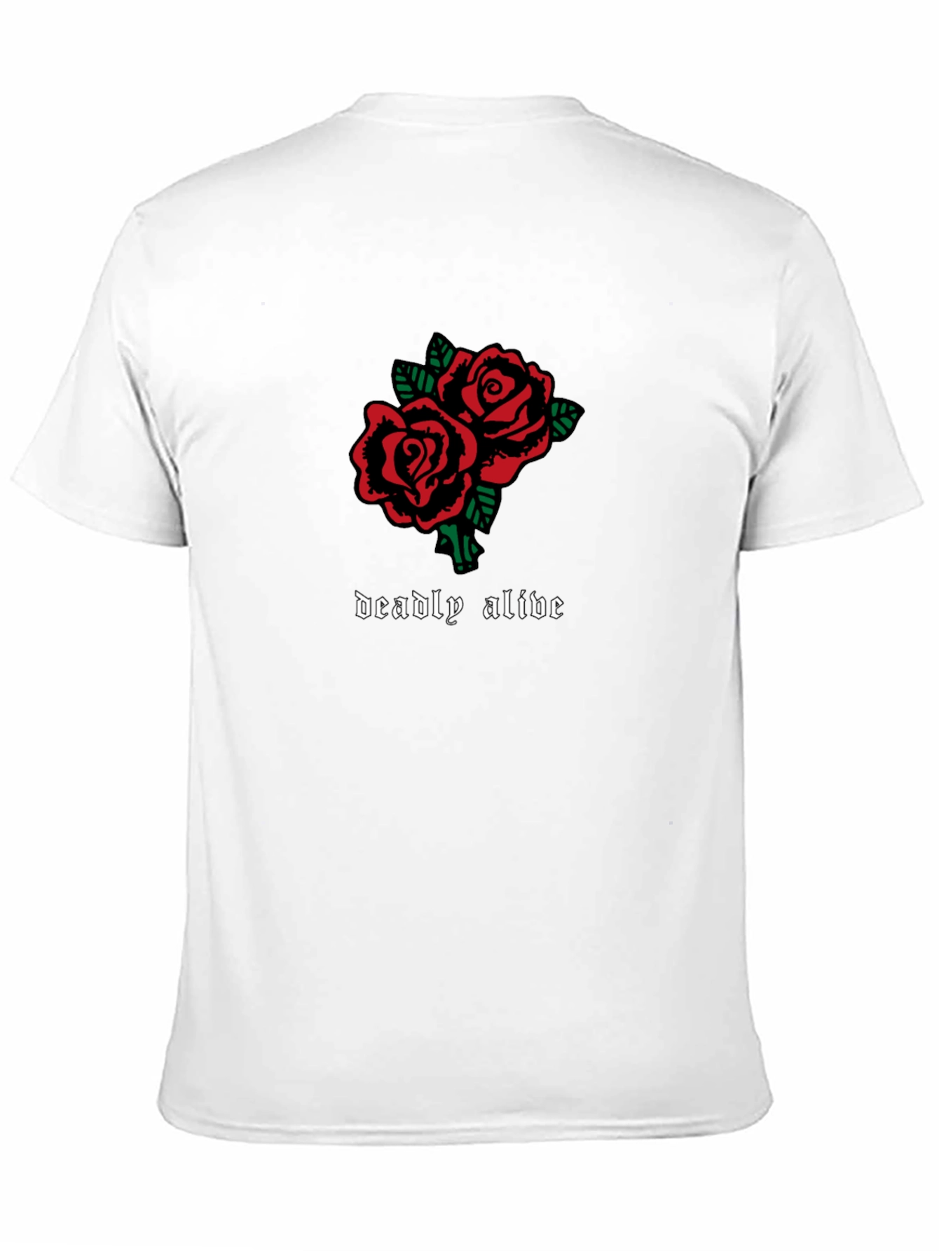Deadly Alive Roses Graphic T-Shirt - Black