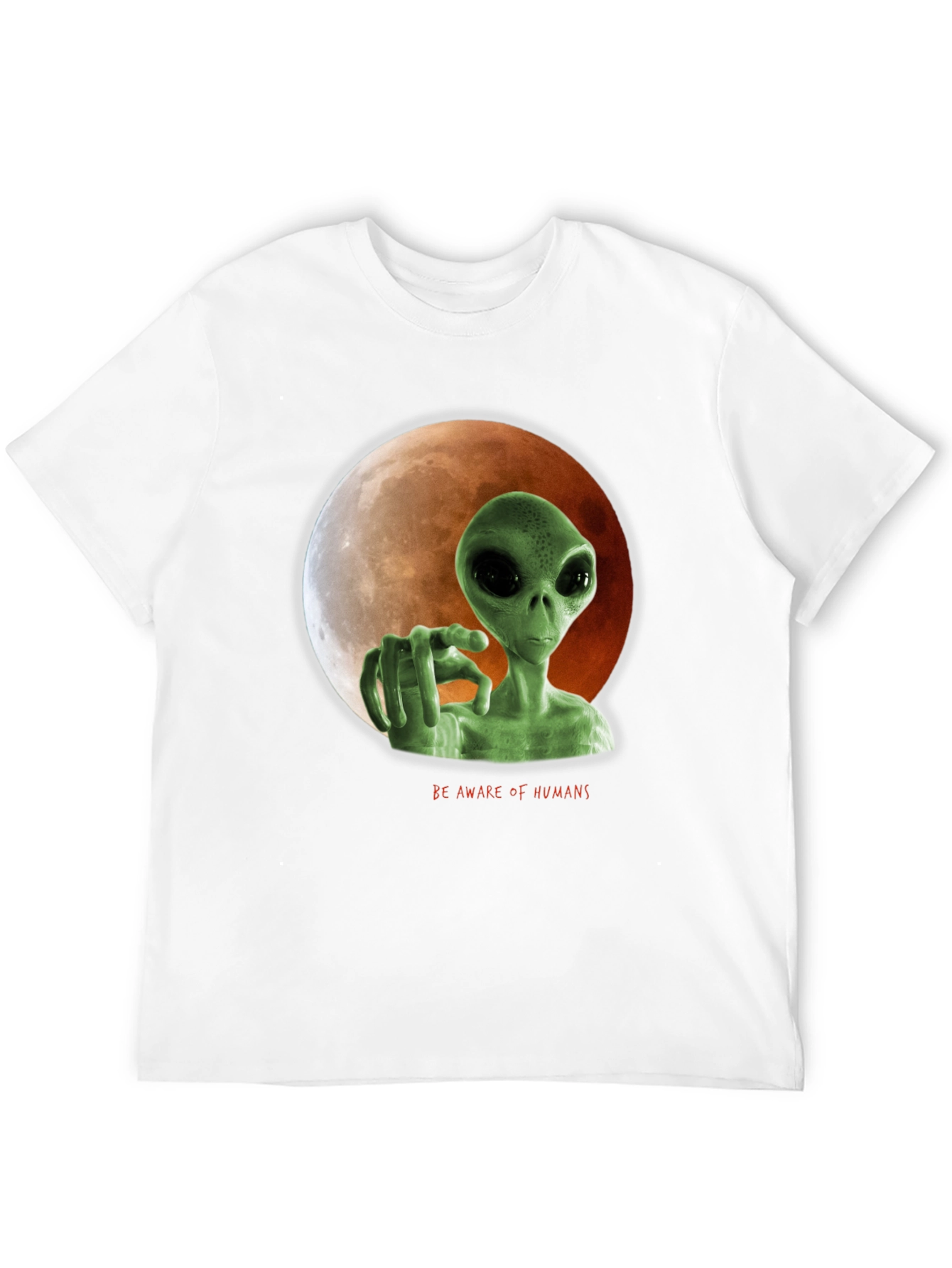 Alien Lunar Warning Graphic Tee